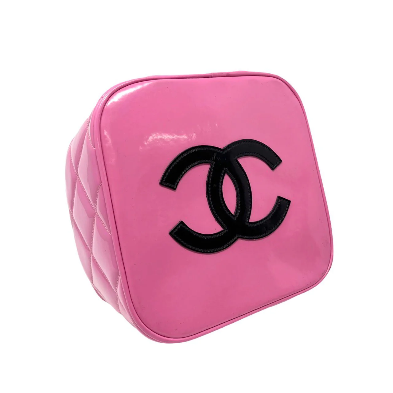 Chanel Pink Logo Vanity Bag - Image 2