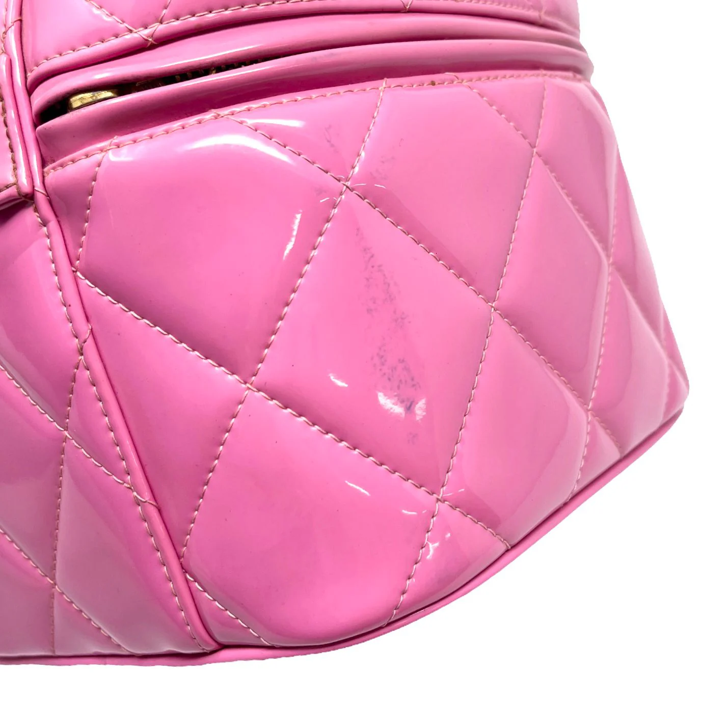 Chanel Pink Logo Vanity Bag - Image 3
