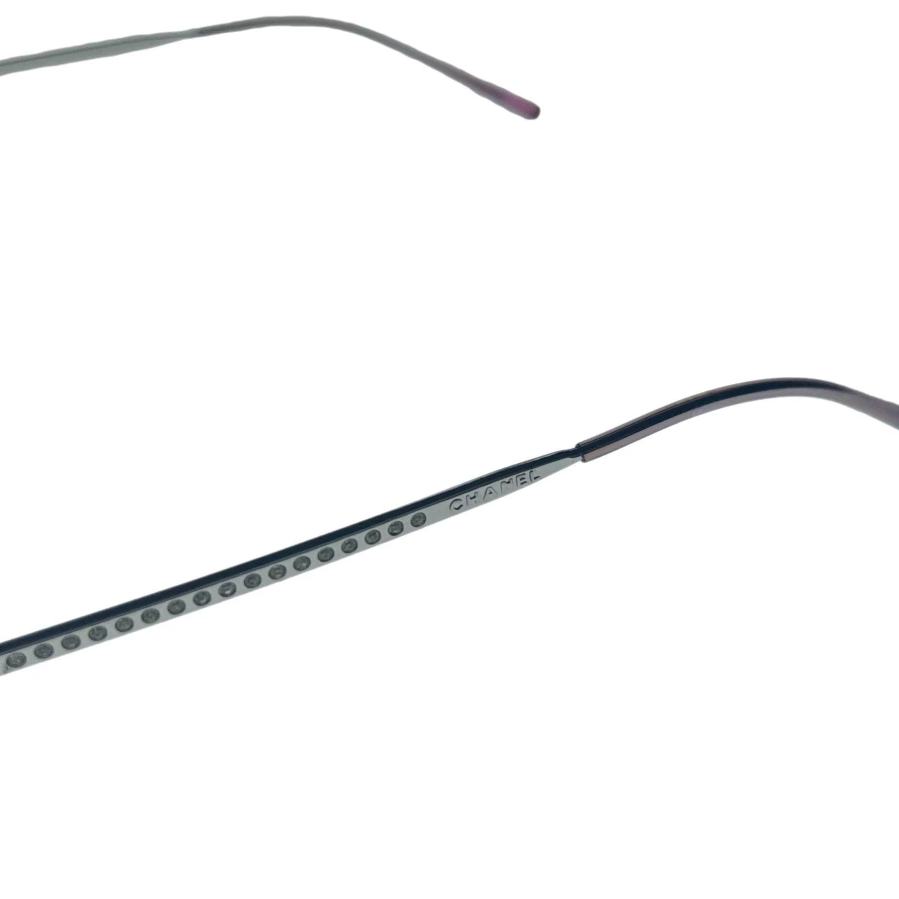 Chanel Pink Ombre Rhinestone Rimless Sunglasses - Image 3