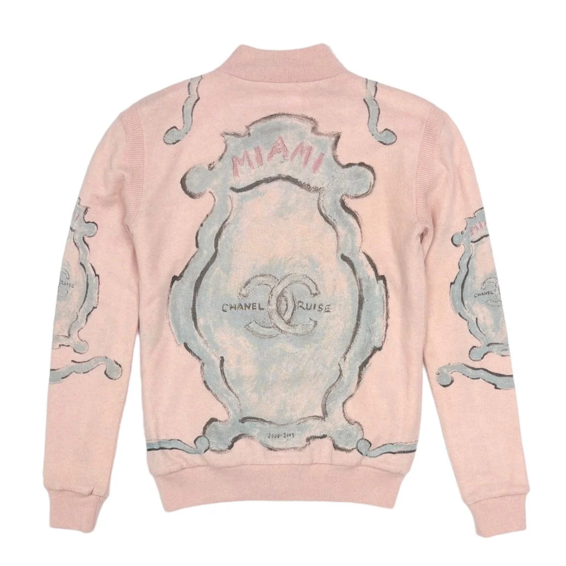 Chanel Pink Pastel Cashmere Logo Jacket - Image 2