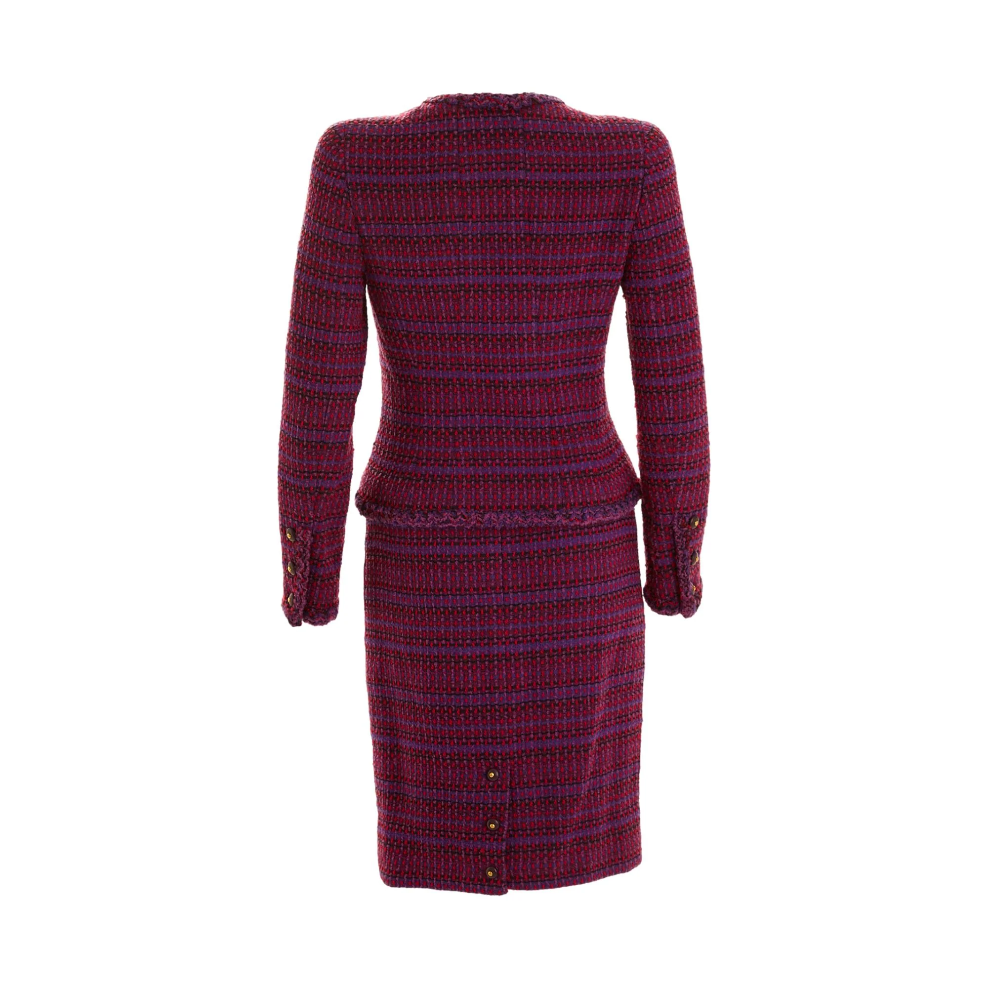 Chanel Pink + Purple Tweed Skirt Set - Image 2