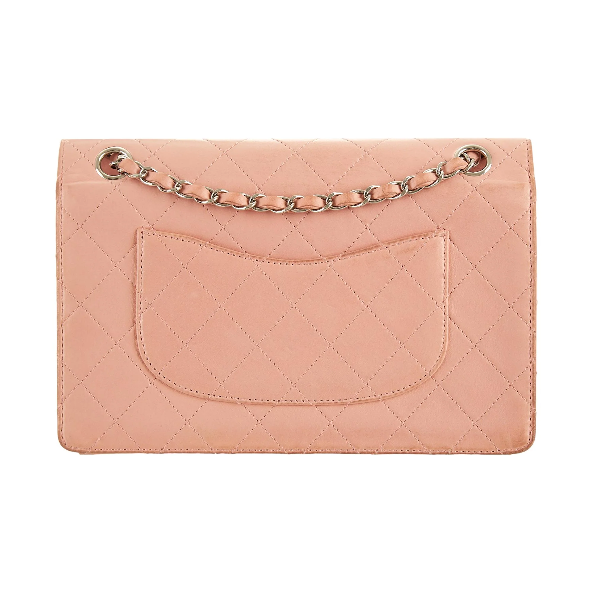 Chanel Pink Quilted Chain Flap Bag - Image 3