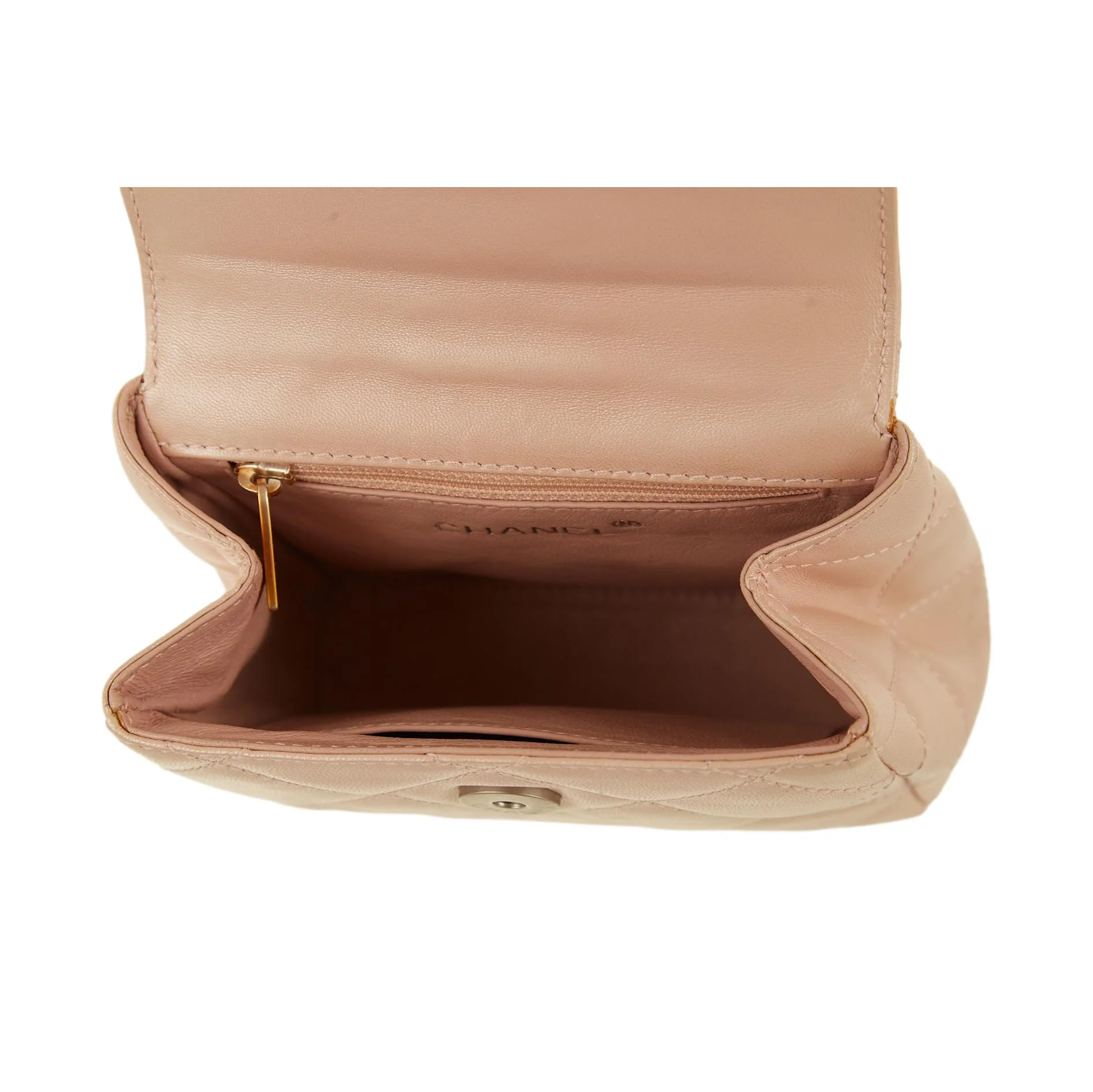 Chanel Pink Quilted Ring Top Handle Bag - Image 4