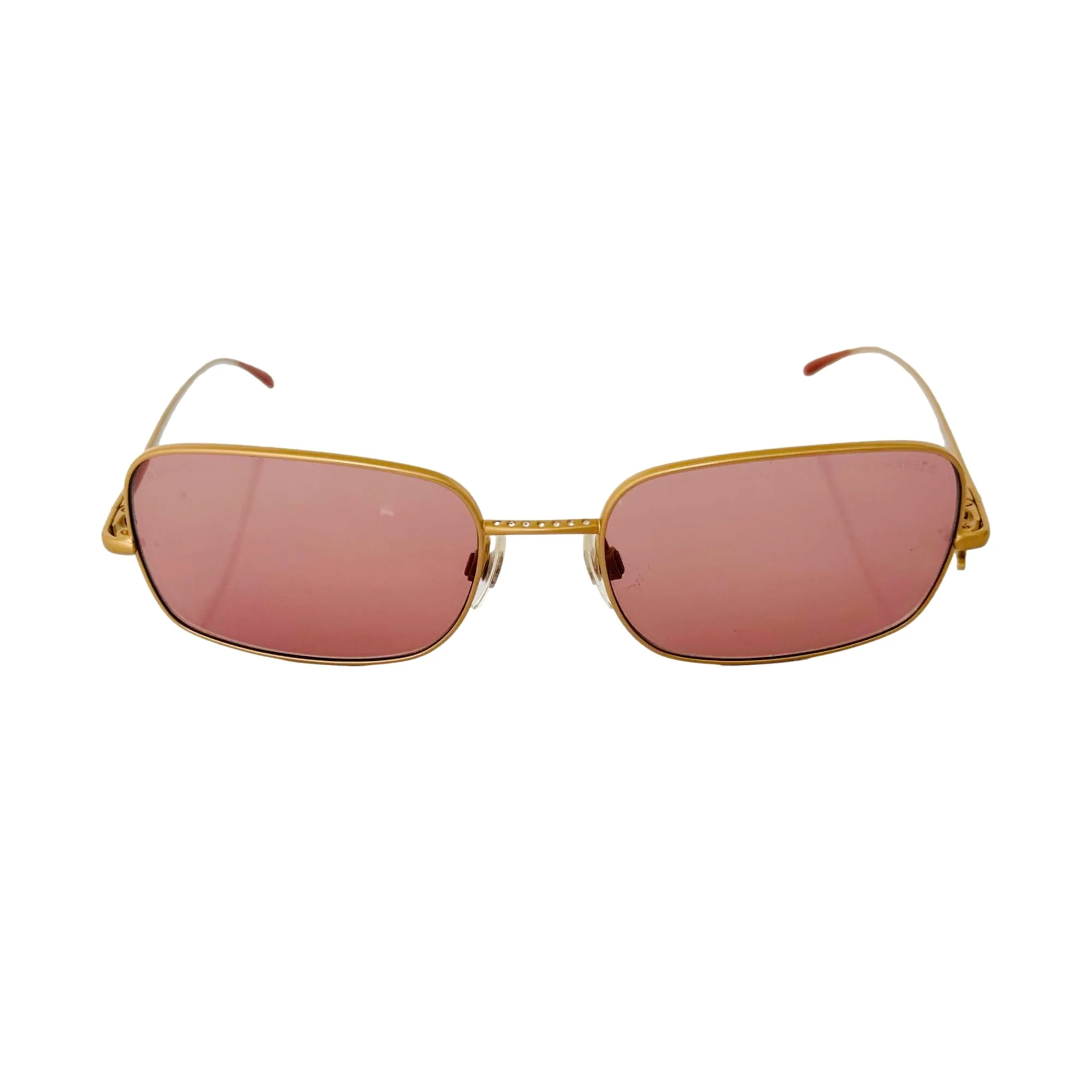 Chanel Pink Rhinestone Charm Sunglasses - Image 2