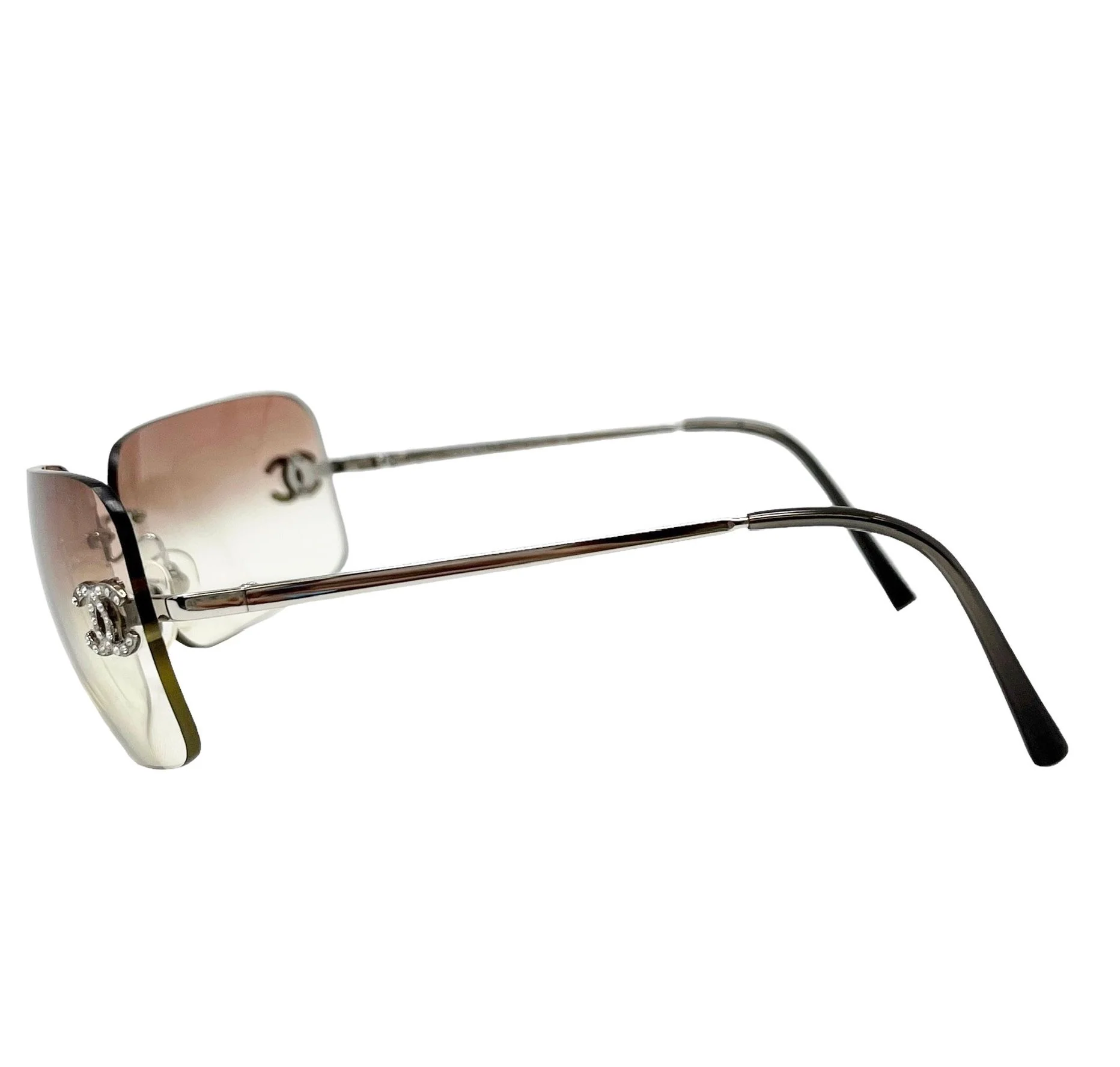 Chanel Pink Rhinestone Sunglasses - Image 2