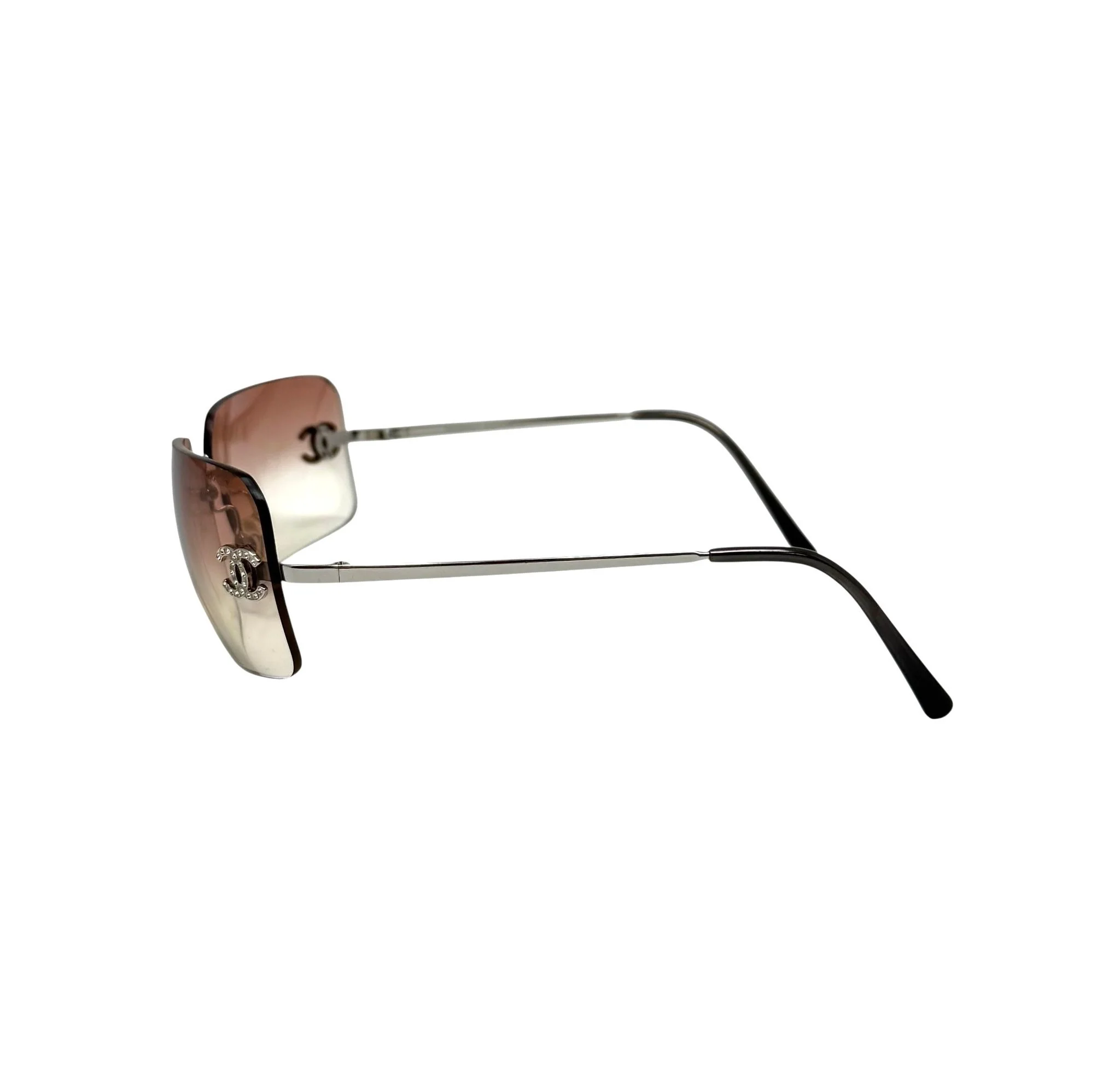 Chanel Pink Rhinestone Sunglasses - Image 3