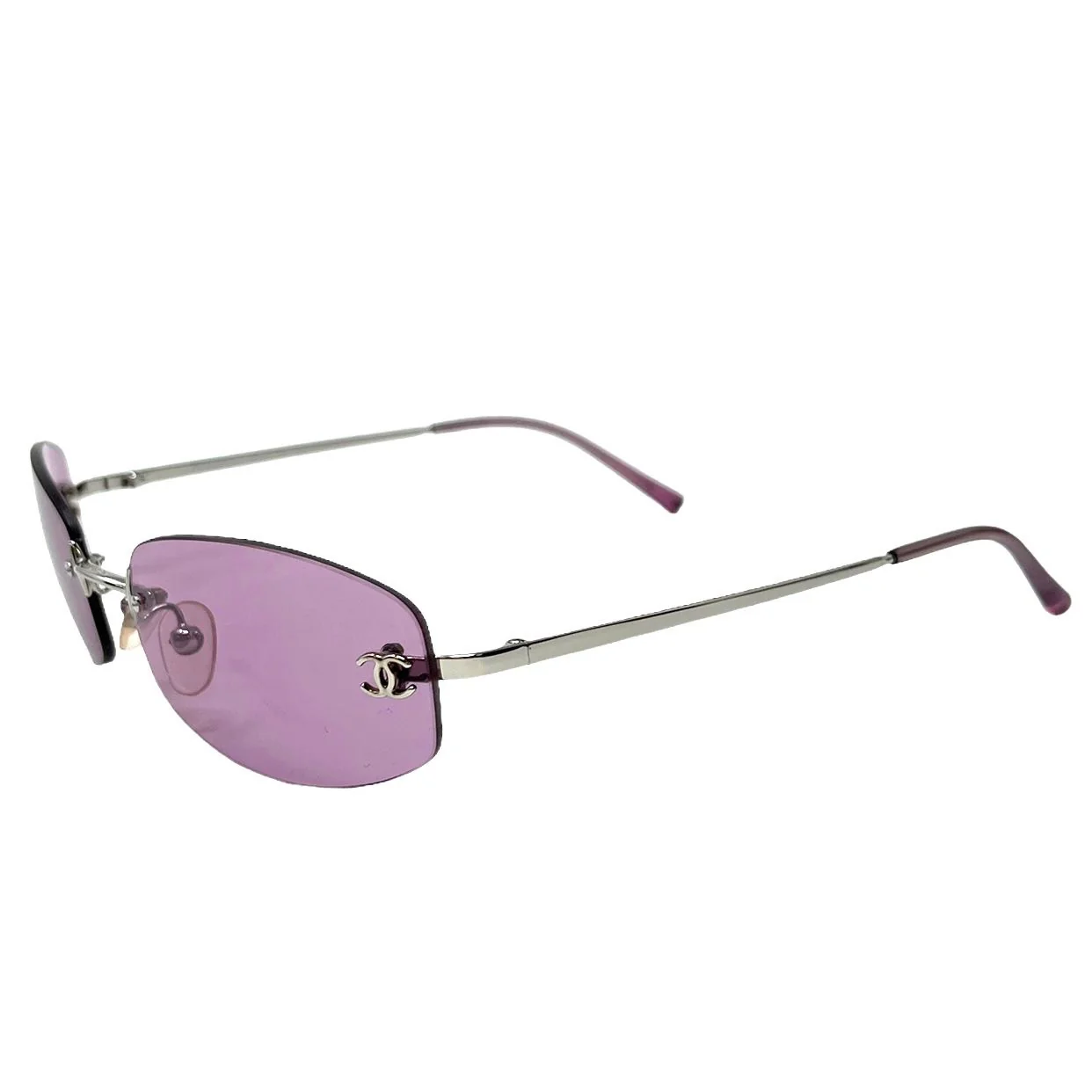 Chanel Pink Rimless Sumglasses - Image 2