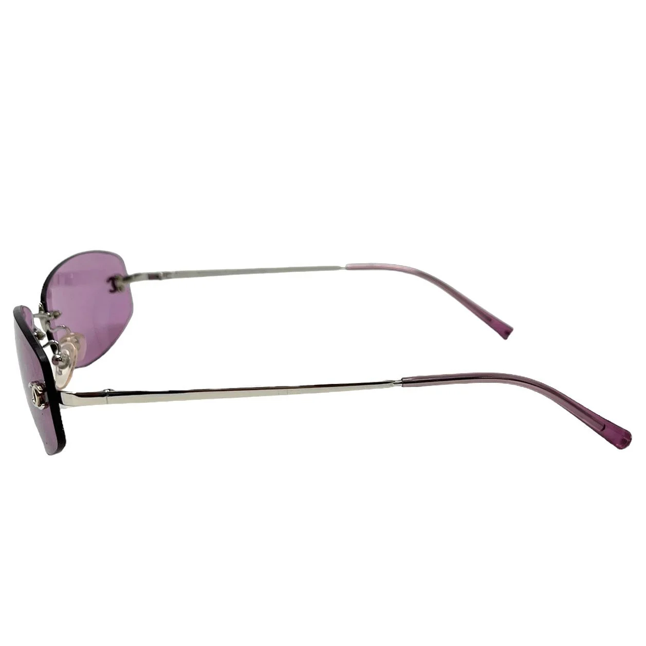 Chanel Pink Rimless Sumglasses - Image 3