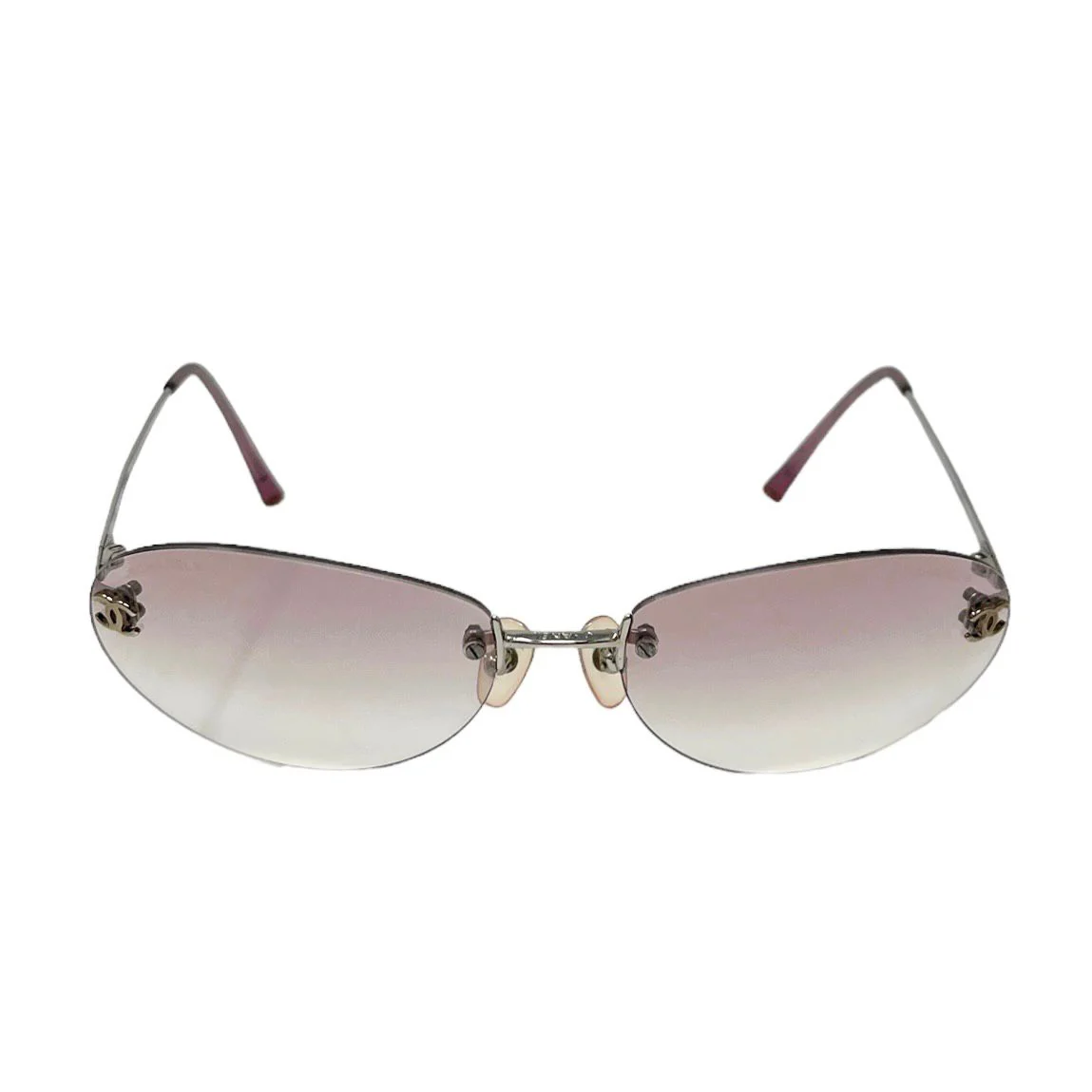 Chanel Pink Rimless Sumglasses - Image 2