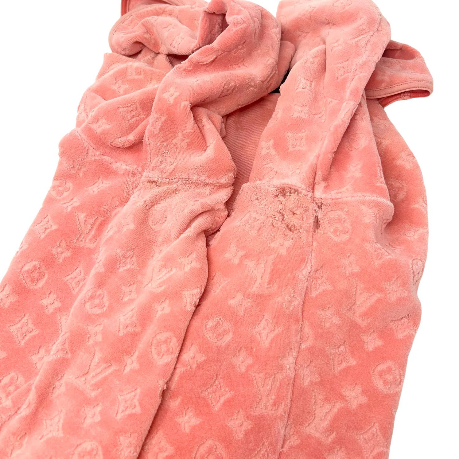 Louis Vuitton Pink Velour Logo Cardigan - Image 3