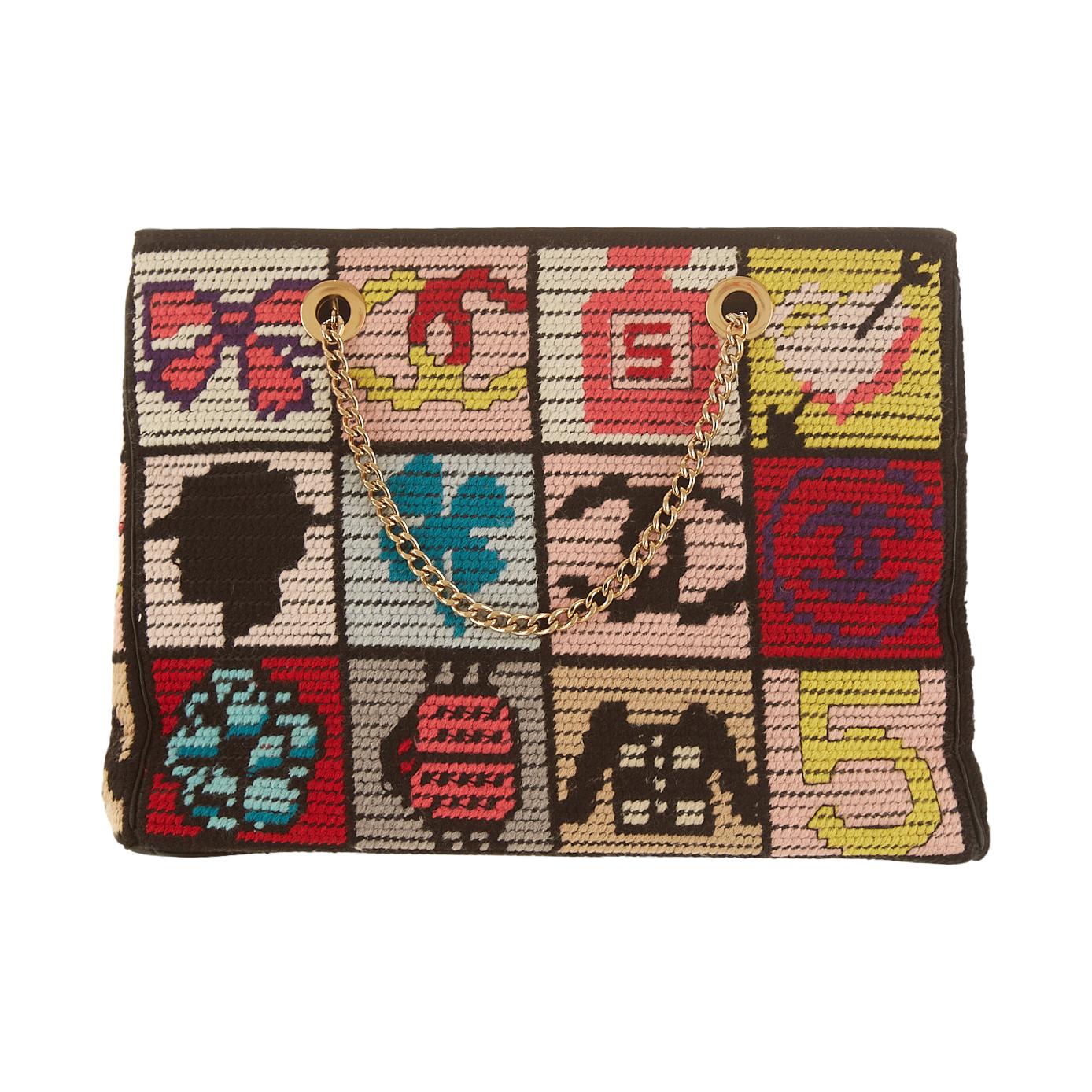 Chanel Precious Symbols Needlepoint Shoulder Bag - Image 2