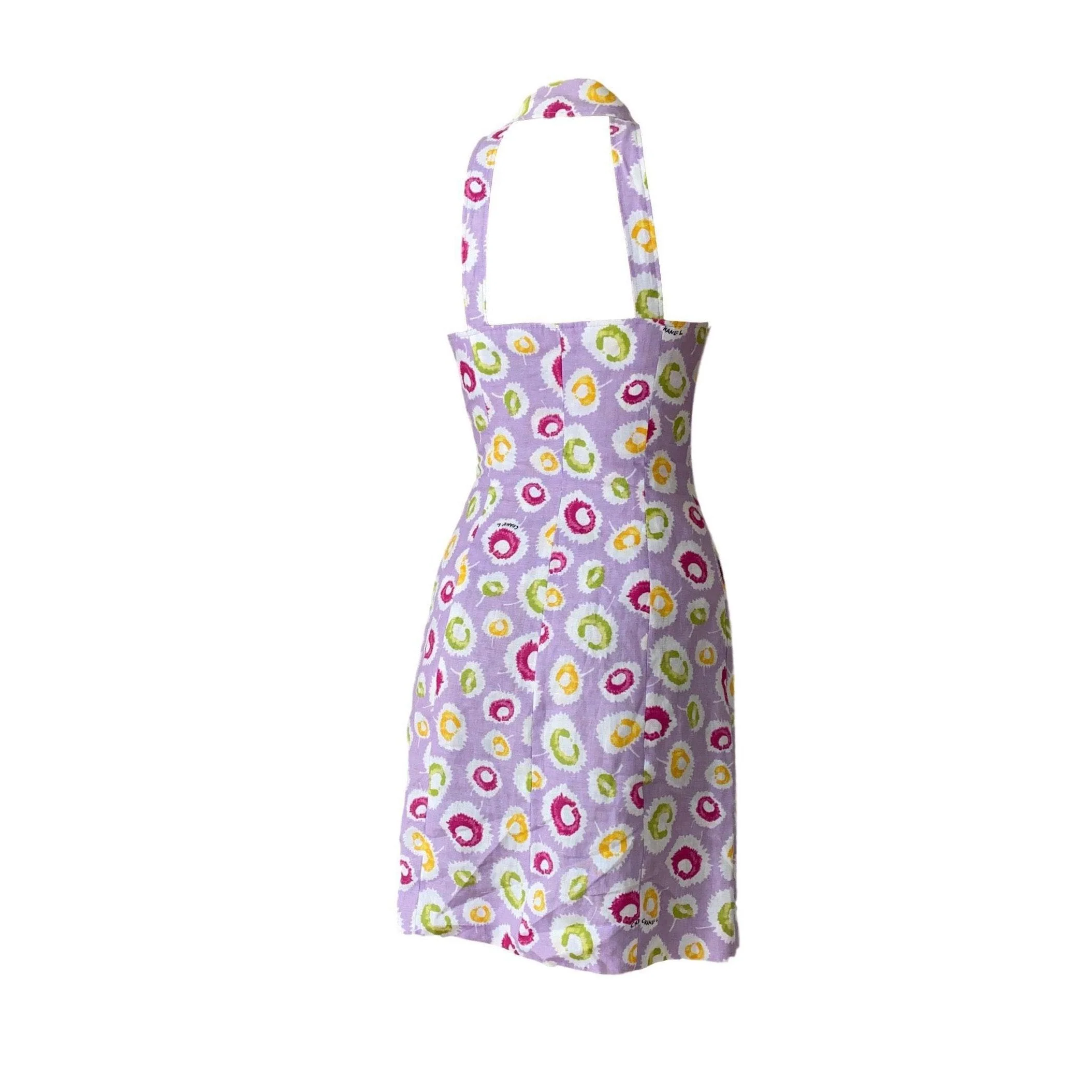 Chanel Purple Floral Logo Dress - Image 2