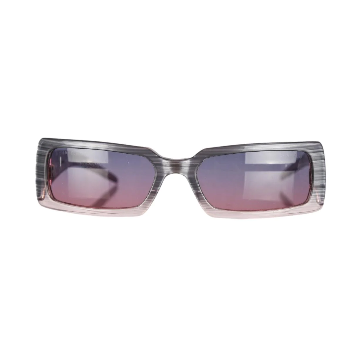 Chanel Purple Iridescent Logo Sunglasses - Image 2