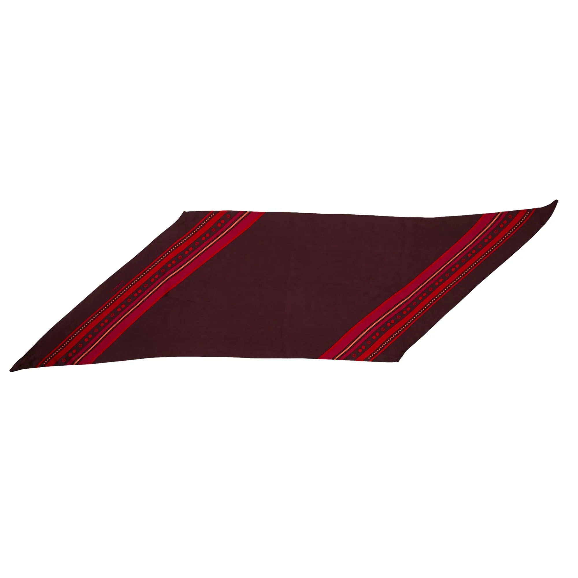 Chanel Purple Logo Print Scarf - Image 3