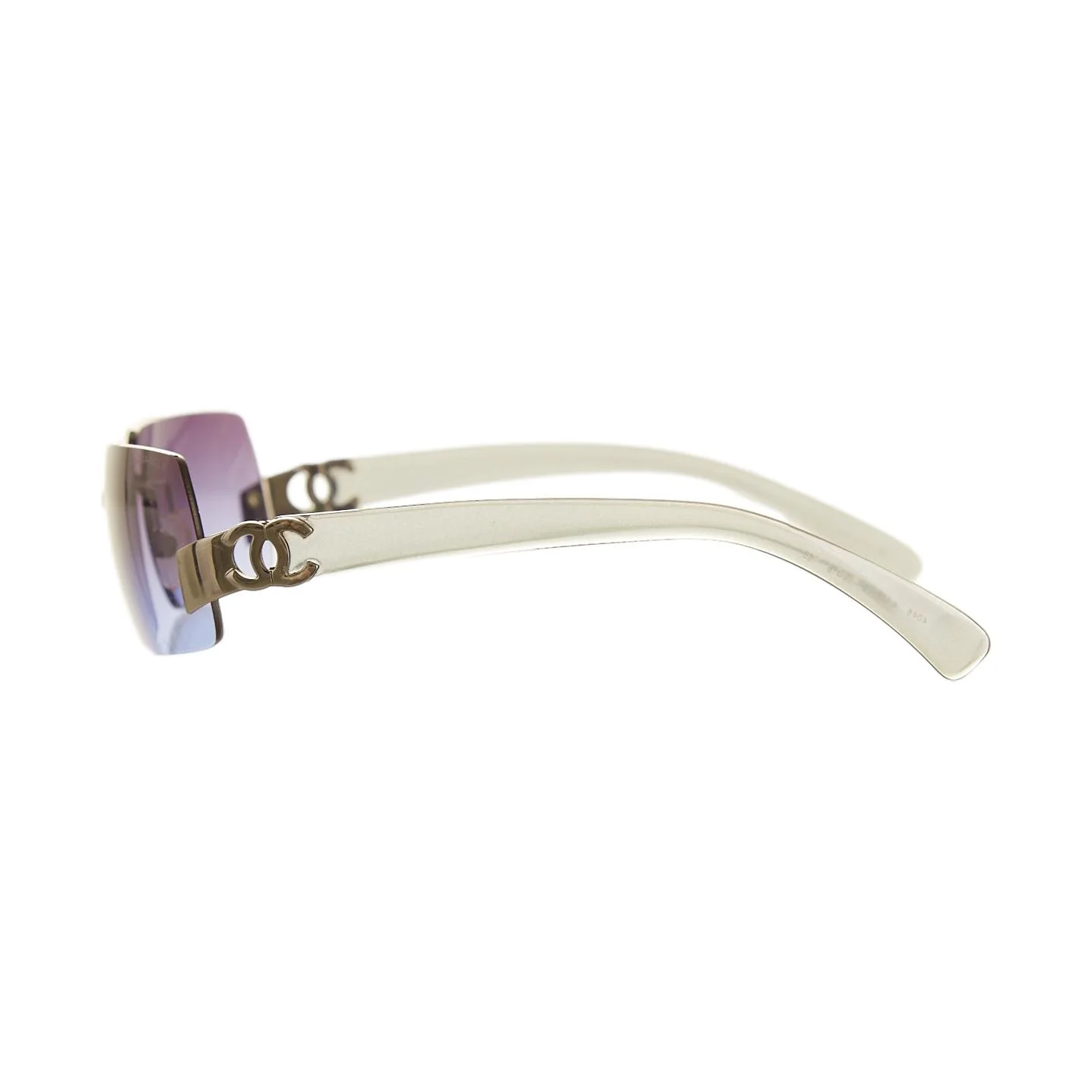 Chanel Purple Logo Sunglasses - Image 3