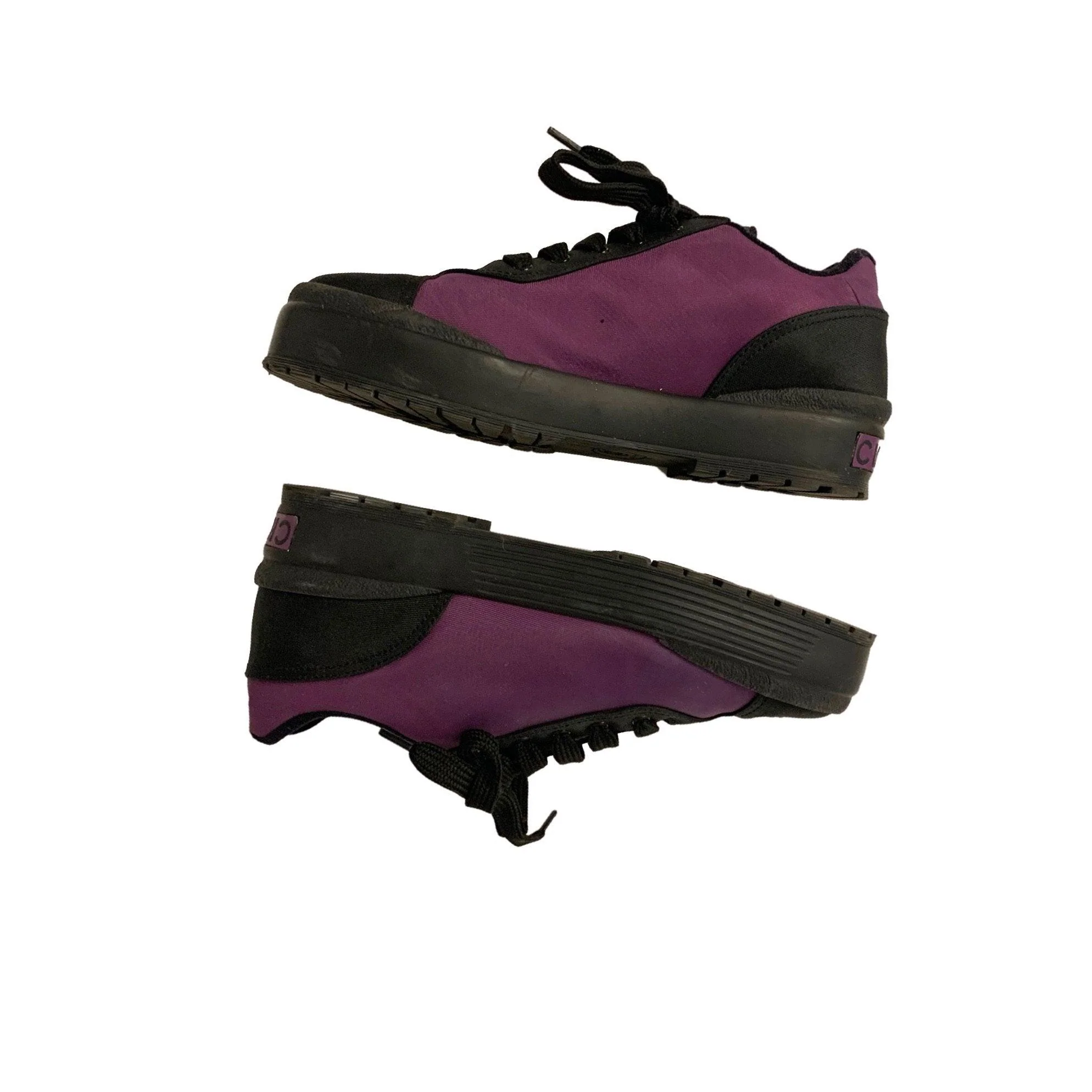 Chanel Purple Logo Toe Platform Sneakers - Image 3
