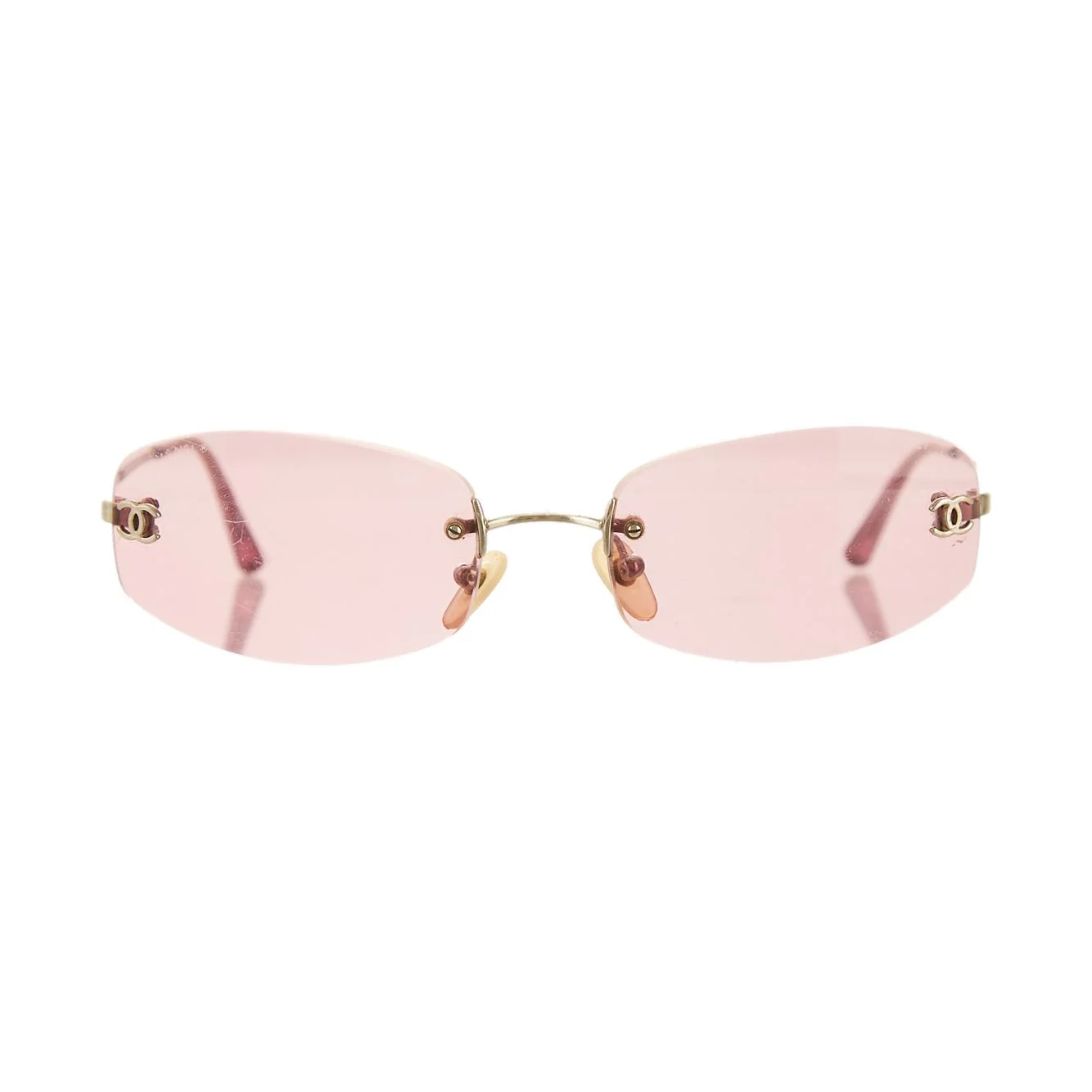 Chanel Purple Micro Rimless Logo Sunglasses - Image 2
