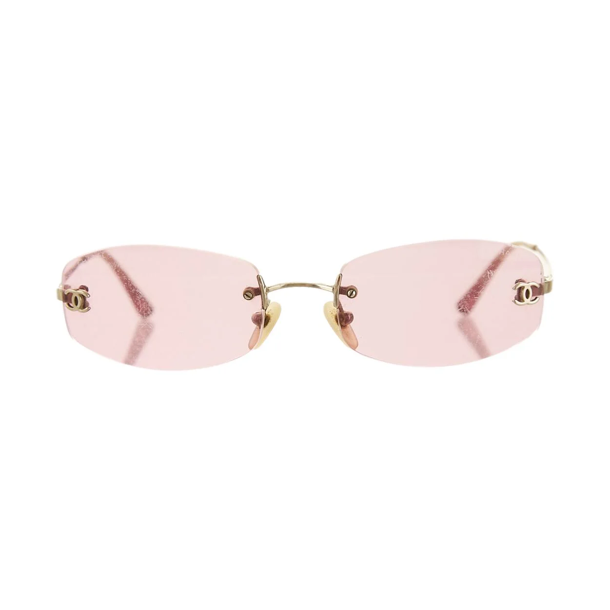 Chanel Purple Micro Rimless Logo Sunglasses - Image 2