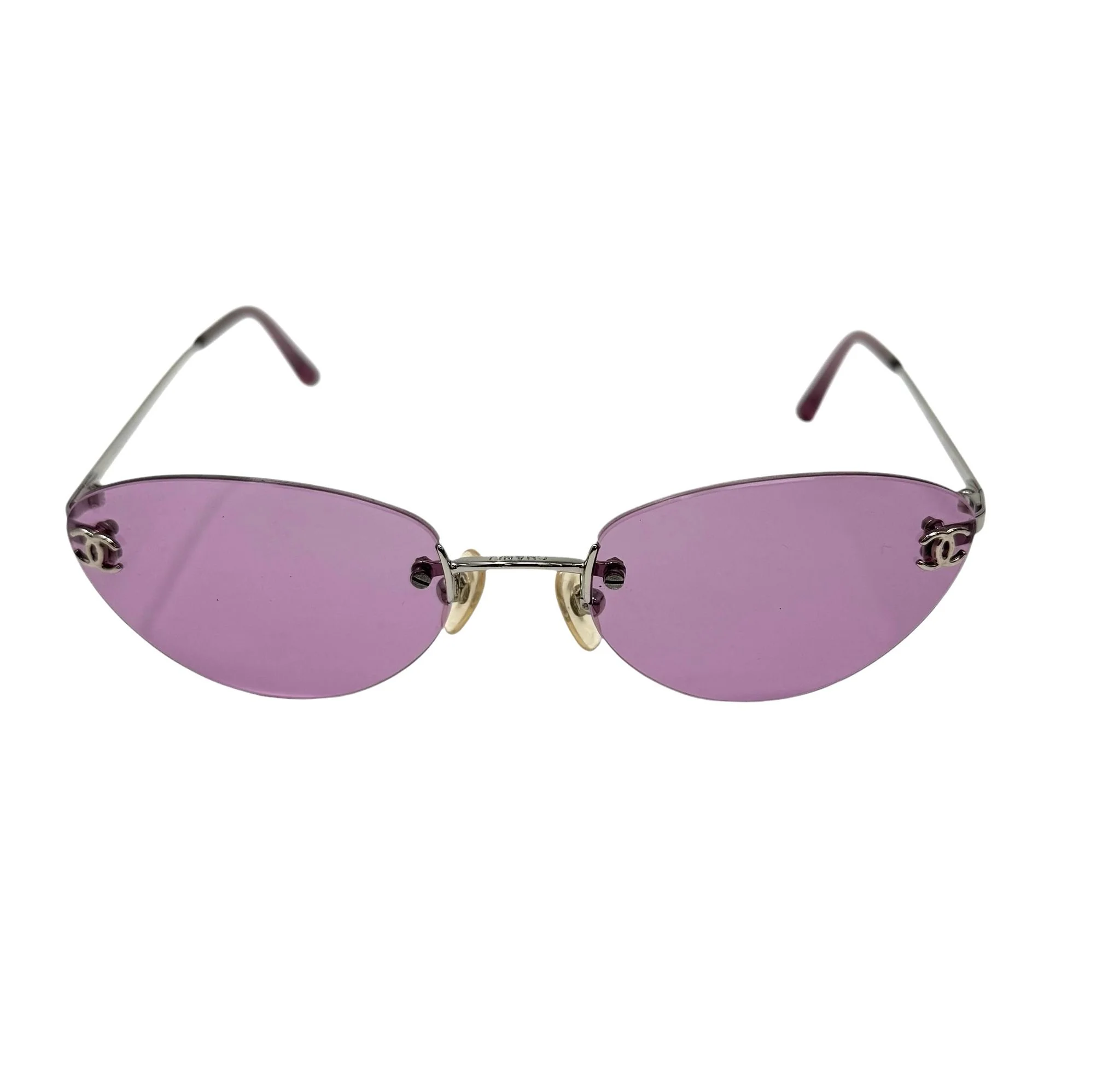 Chanel Purple Mini Rimless Sunglasses