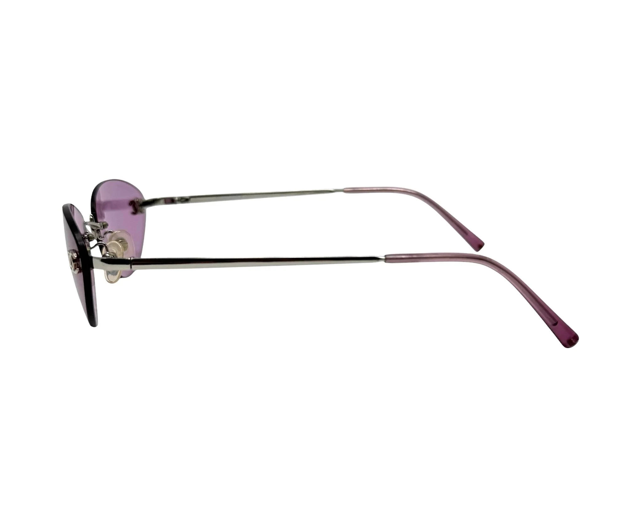 Chanel Purple Mini Rimless Sunglasses - Image 3