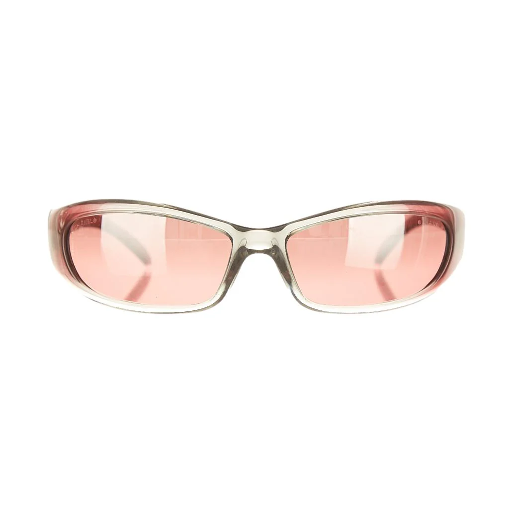Chanel Purple Rhinestone Logo Micro Sunglasses - Image 2