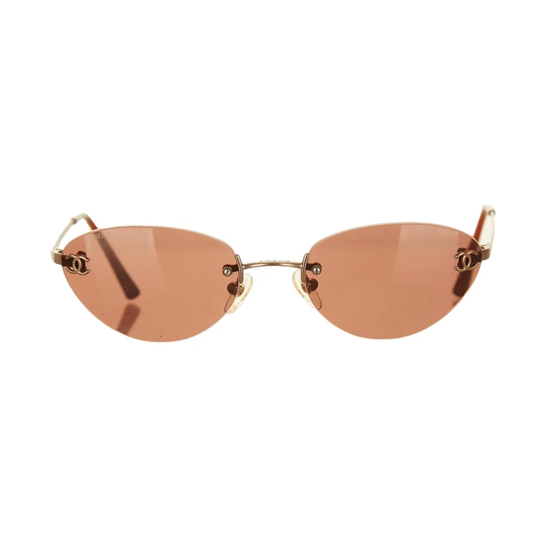 Chanel Purple Rimless Logo Micro Sunglasses - Image 2
