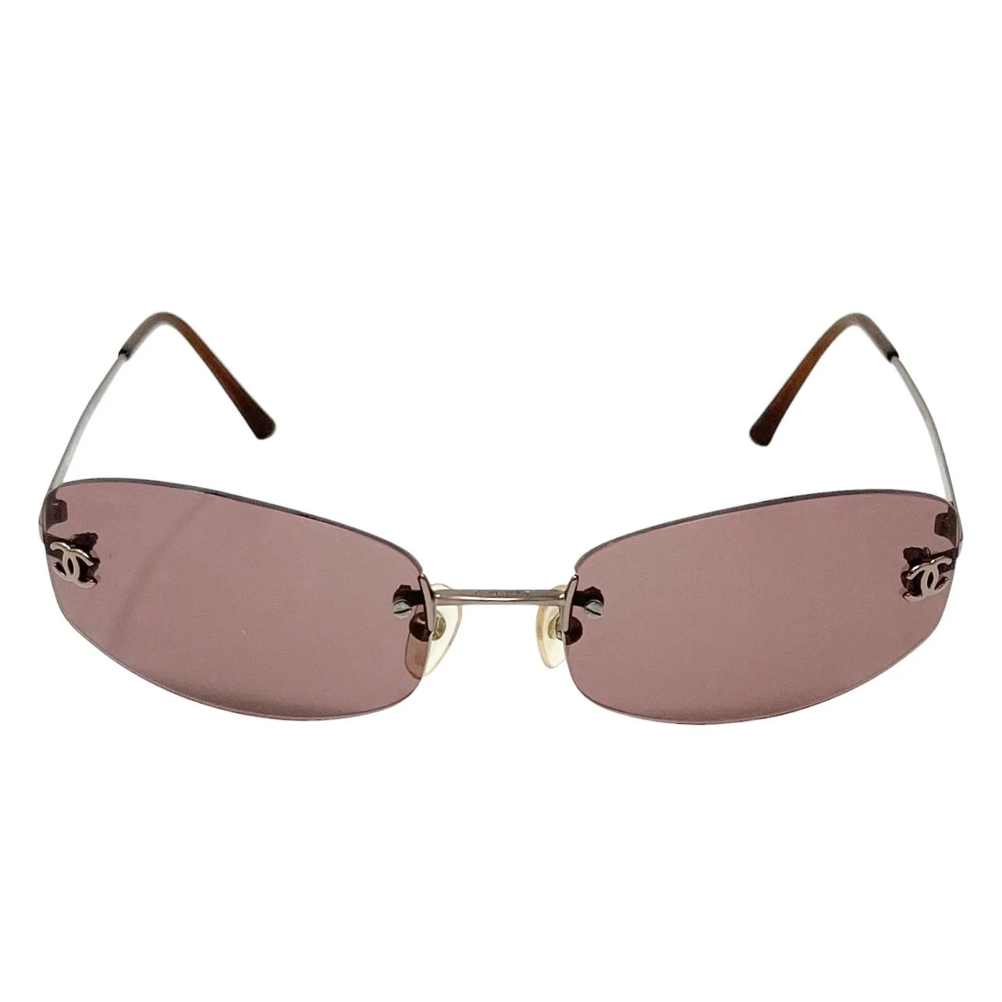 Chanel Purple Rimless Sumglasses