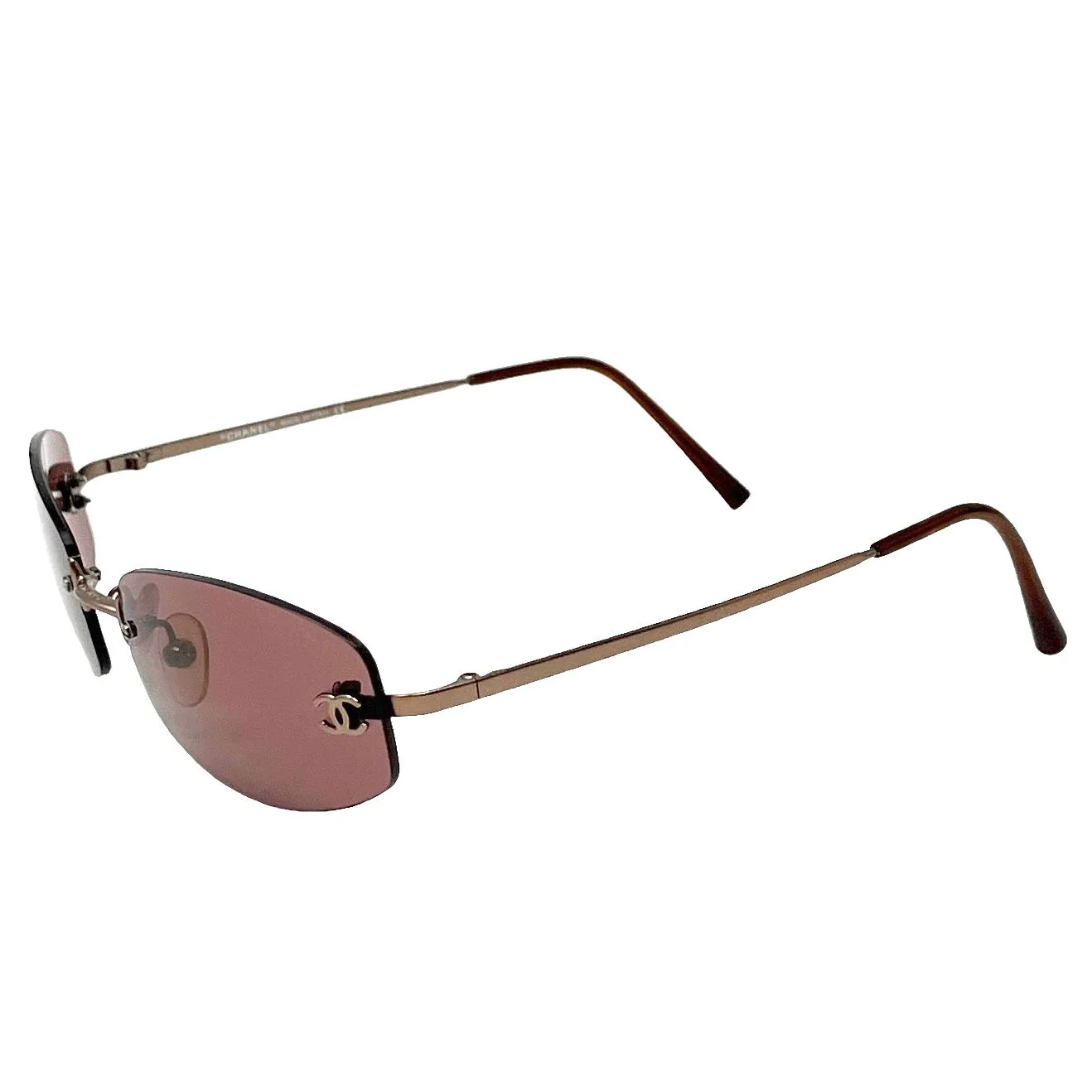 Chanel Purple Rimless Sumglasses - Image 2