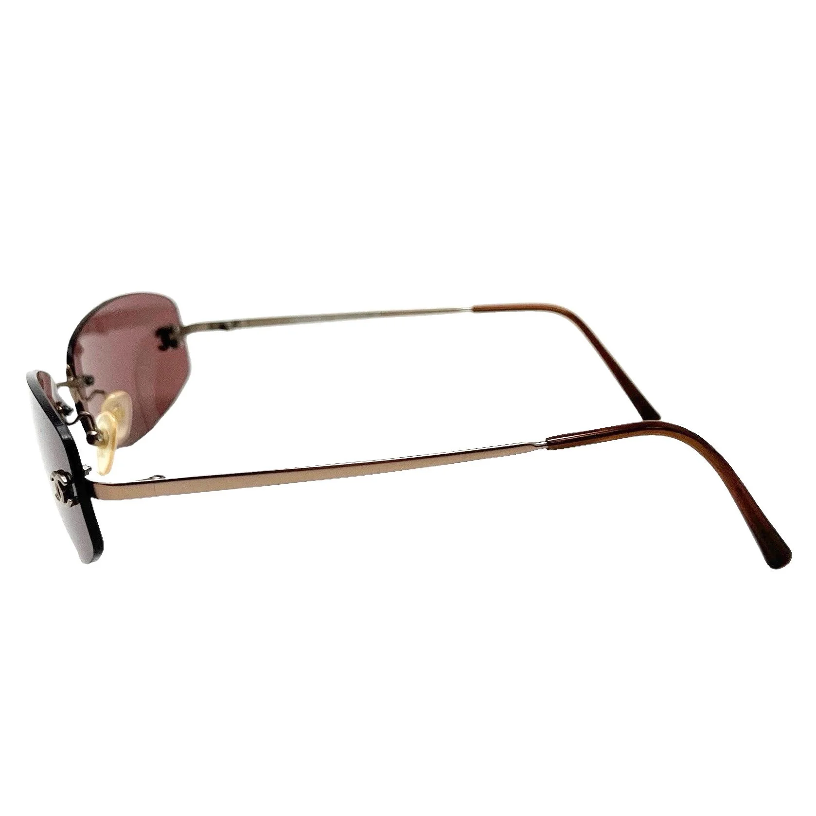 Chanel Purple Rimless Sumglasses - Image 3