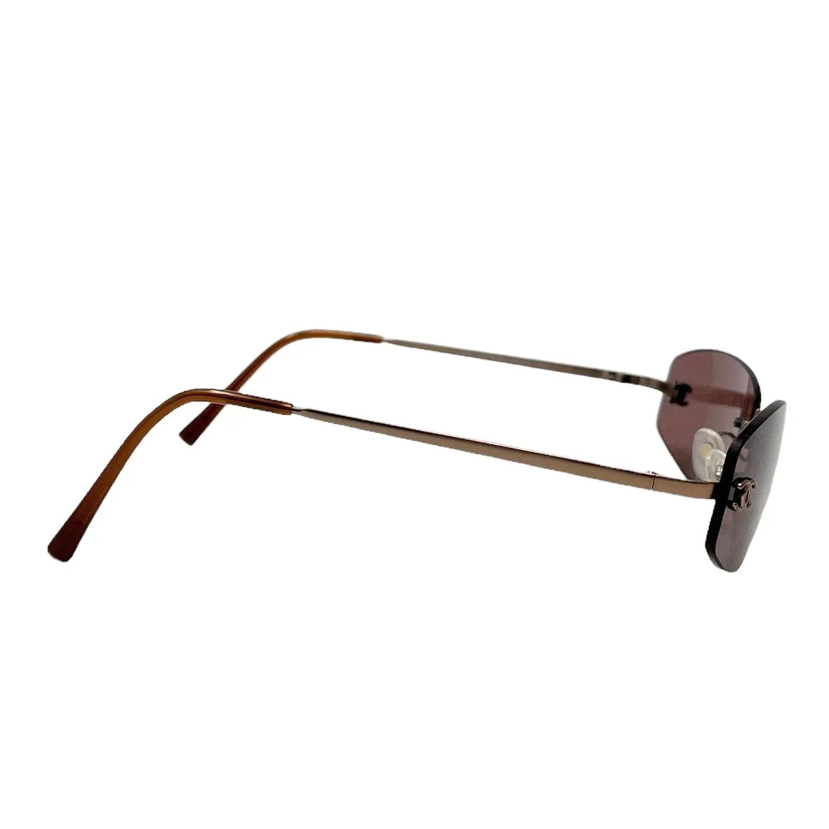Chanel Dark Purple Rimless Sunglasses - Image 3