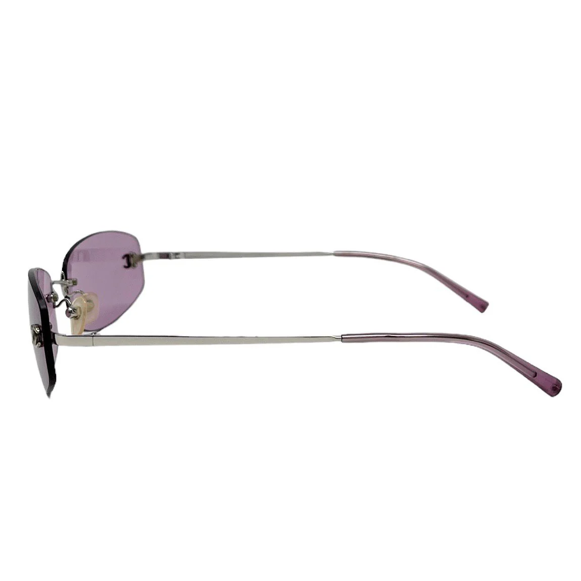 Chanel Purple Rimless Sunglasses - Image 3