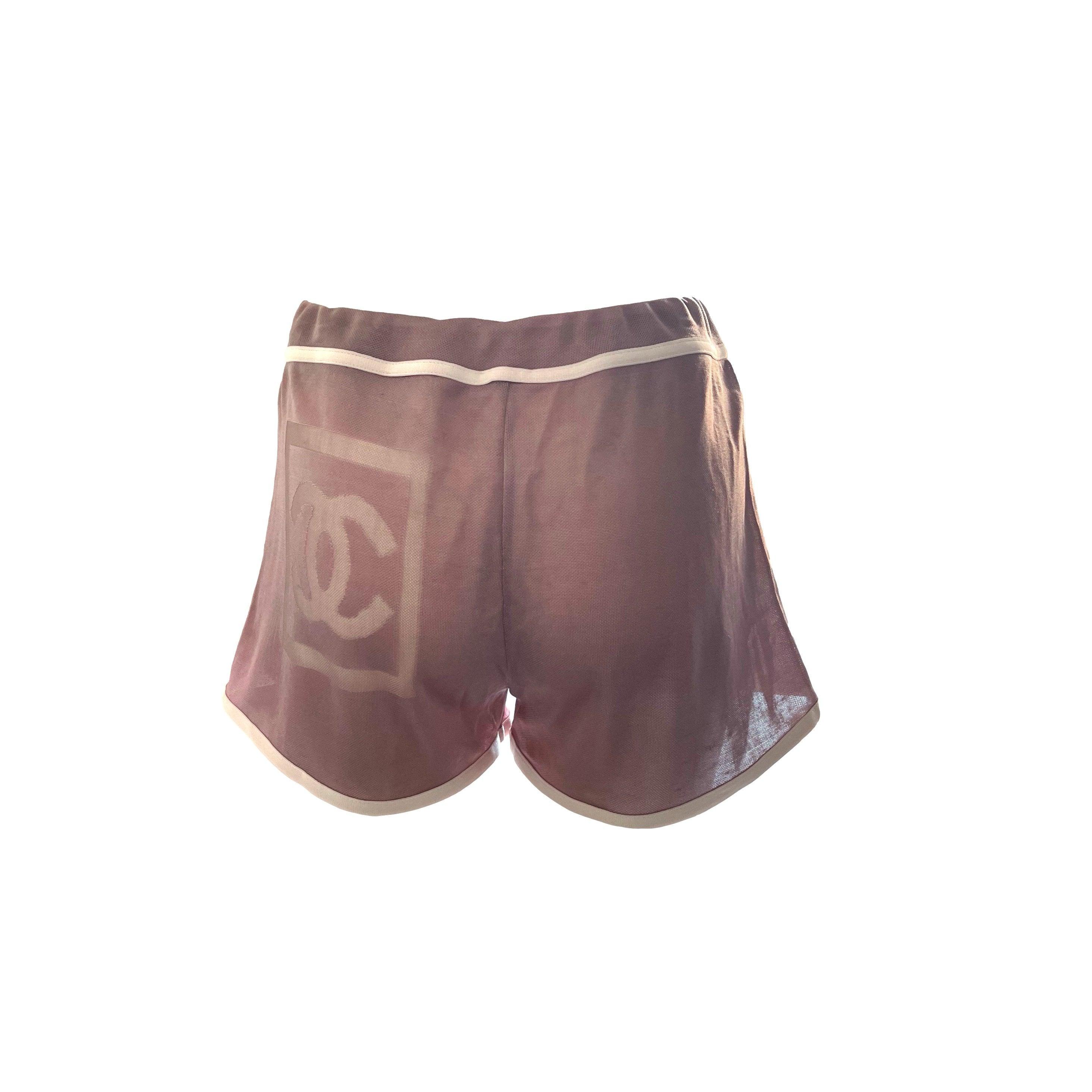 Chanel Purple Semi Sheer Shorts - Image 2