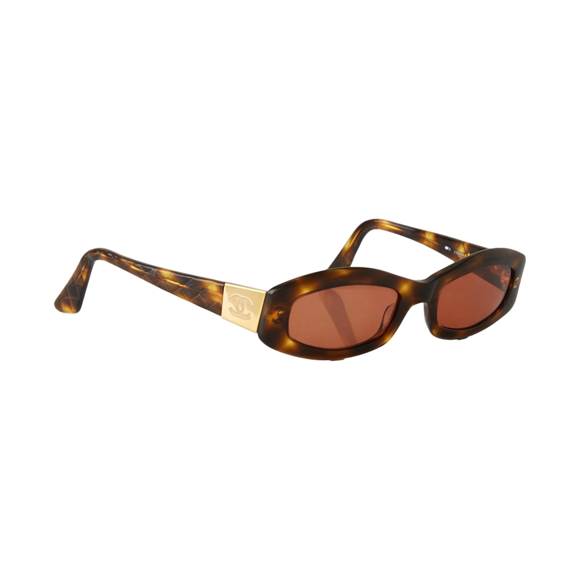 Chanel Quilted Tortoise Logo Sunglasses - Image 3