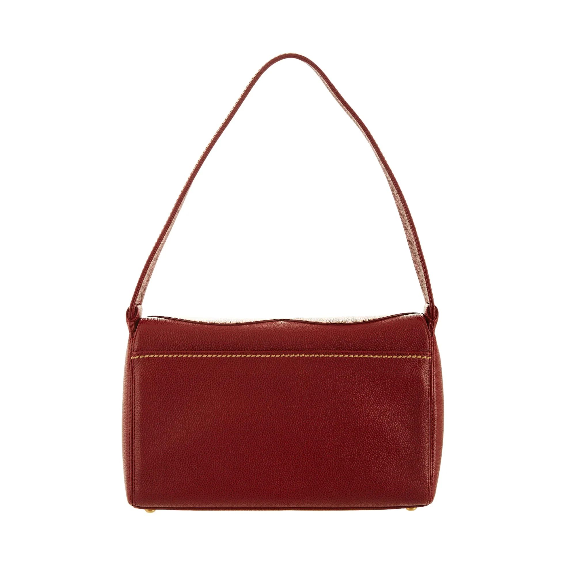 Chanel Red Caviar Logo Shoulder Bag - Image 2
