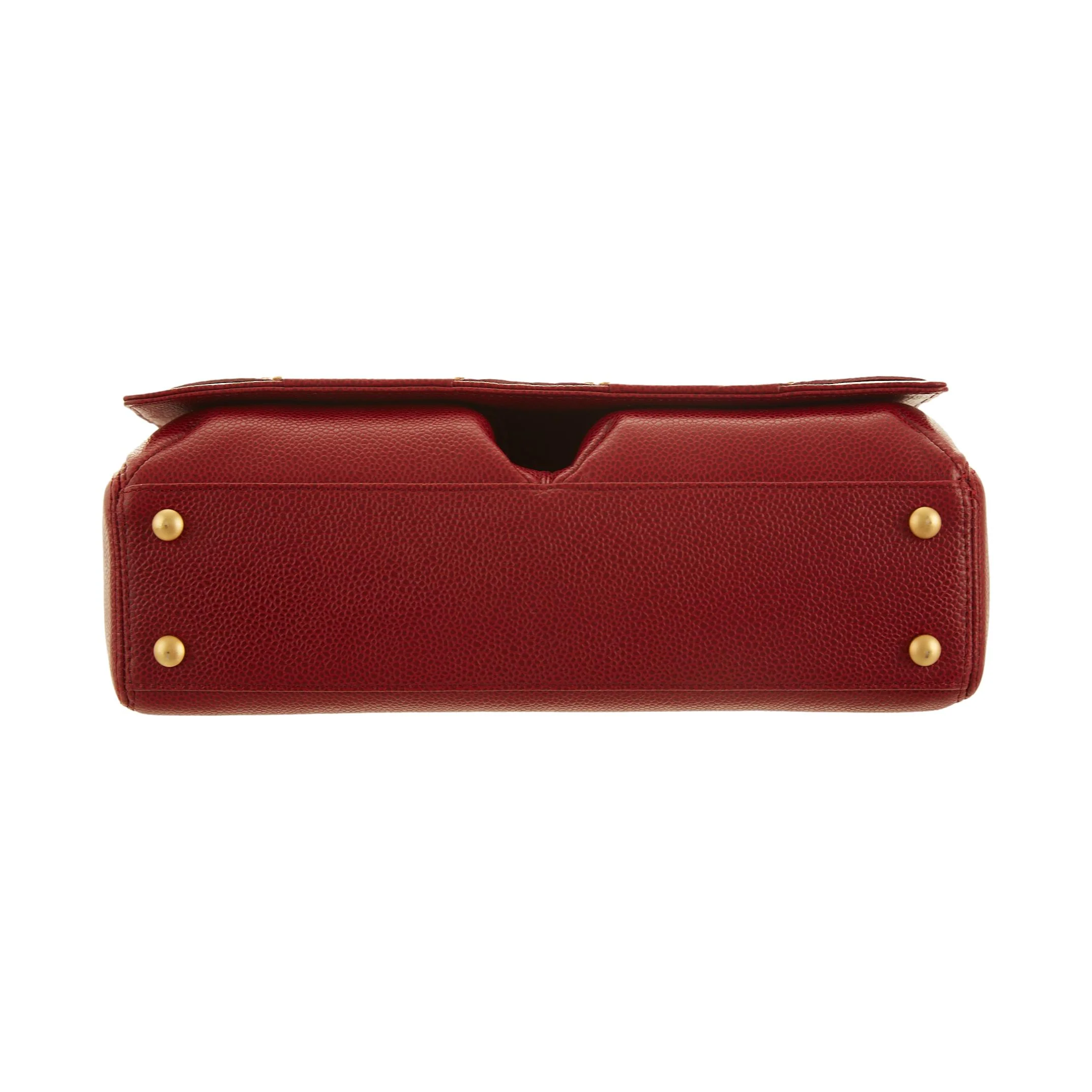 Chanel Red Caviar Logo Shoulder Bag - Image 3