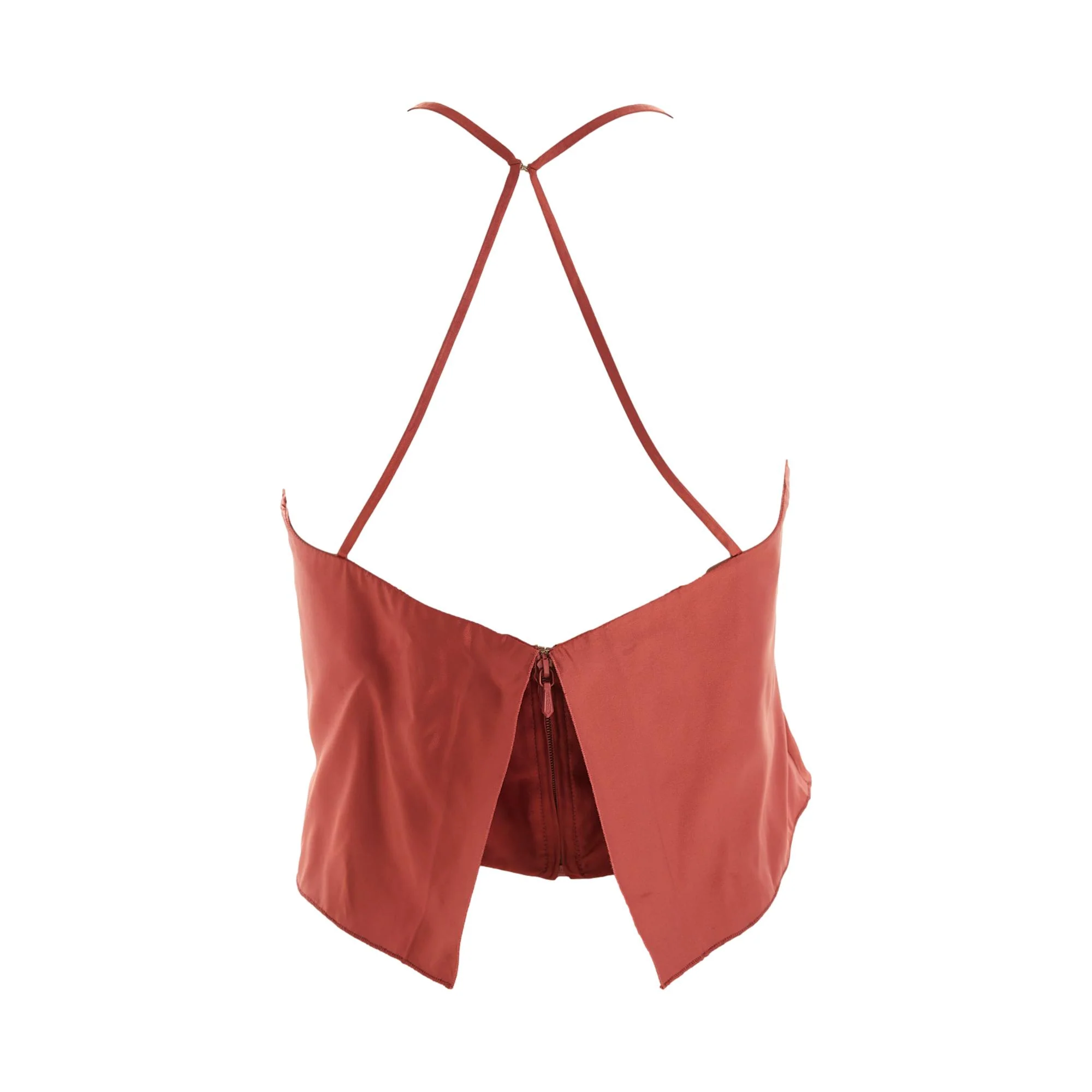 Chanel Red Logo Cropped Tank - Image 2