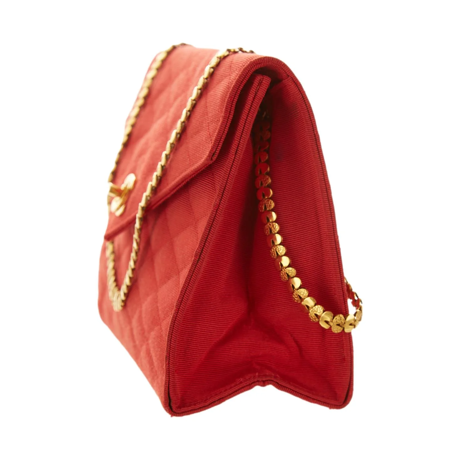 Chanel Red Matelasse Chain Shoulder Bag - Image 3