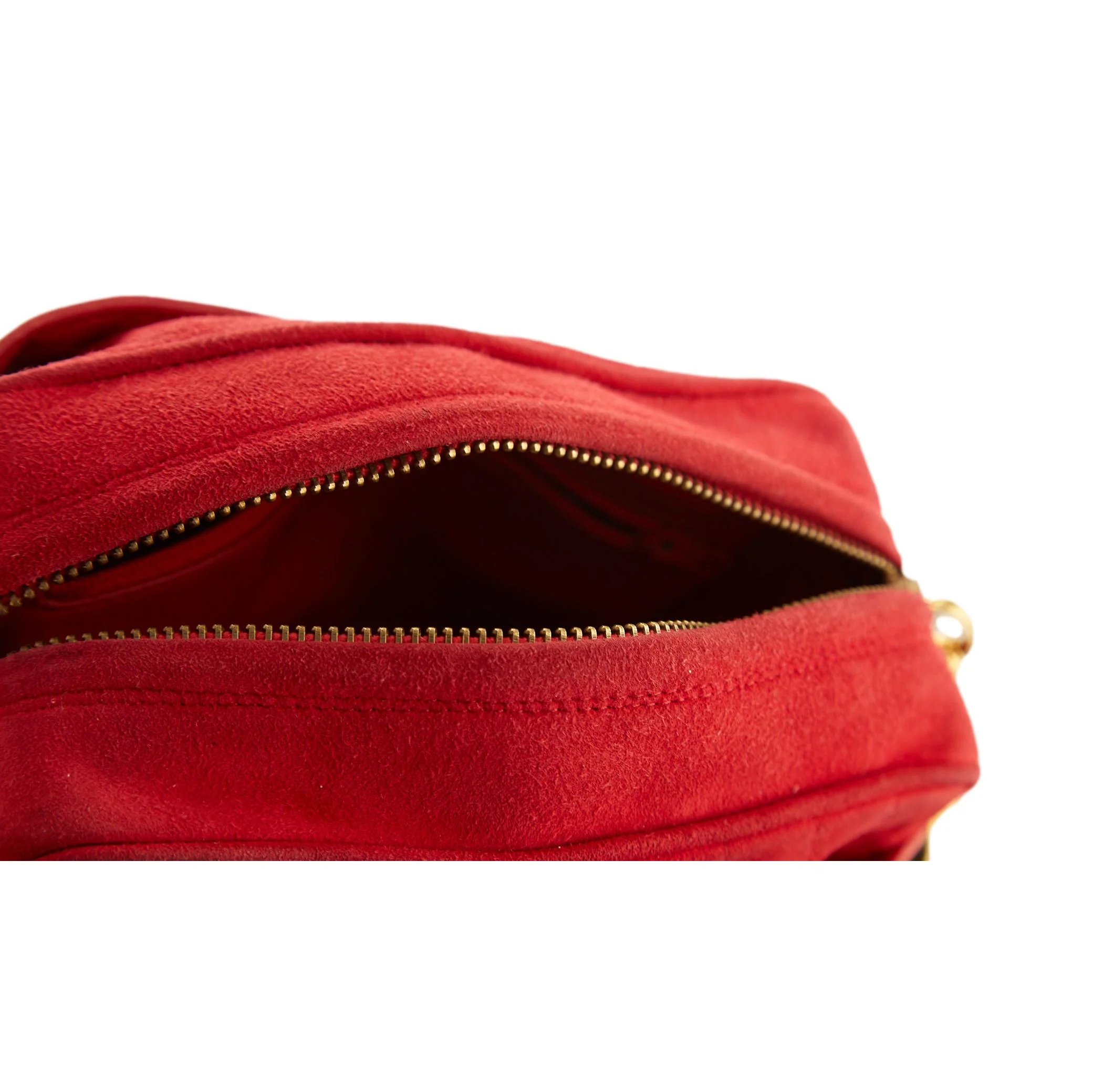 Chanel Red Suede Tassel Shoulder Bag - Image 4