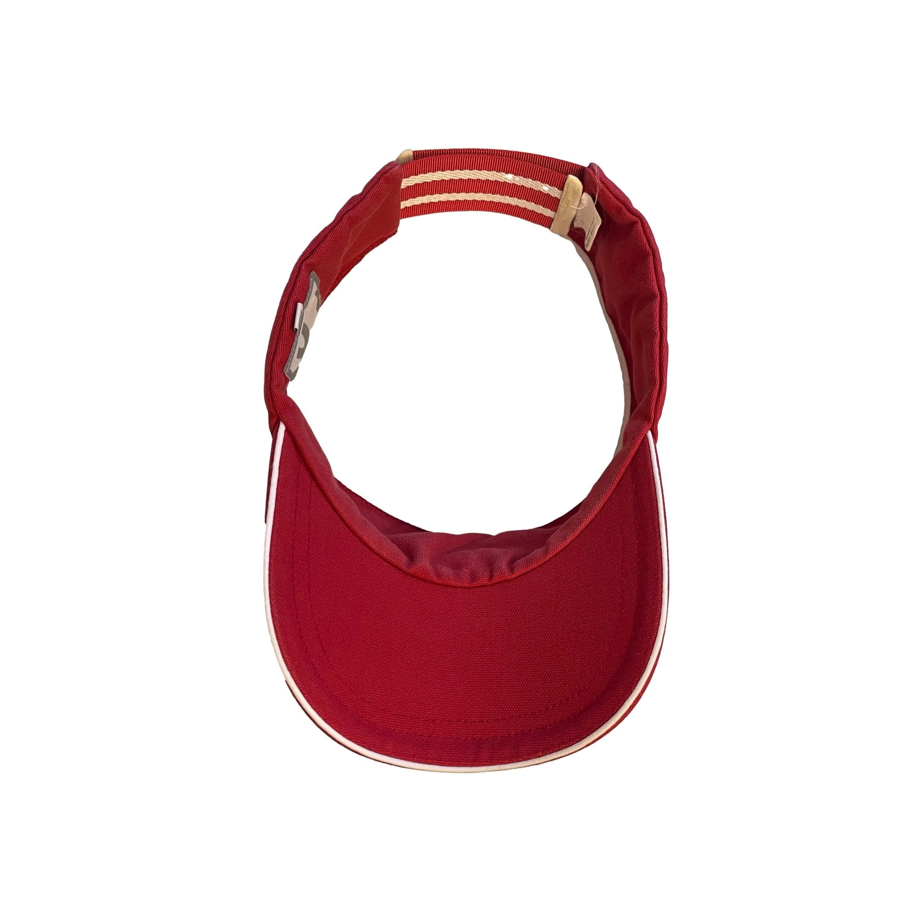 Chanel Red Tennis Logo Visor - Image 4