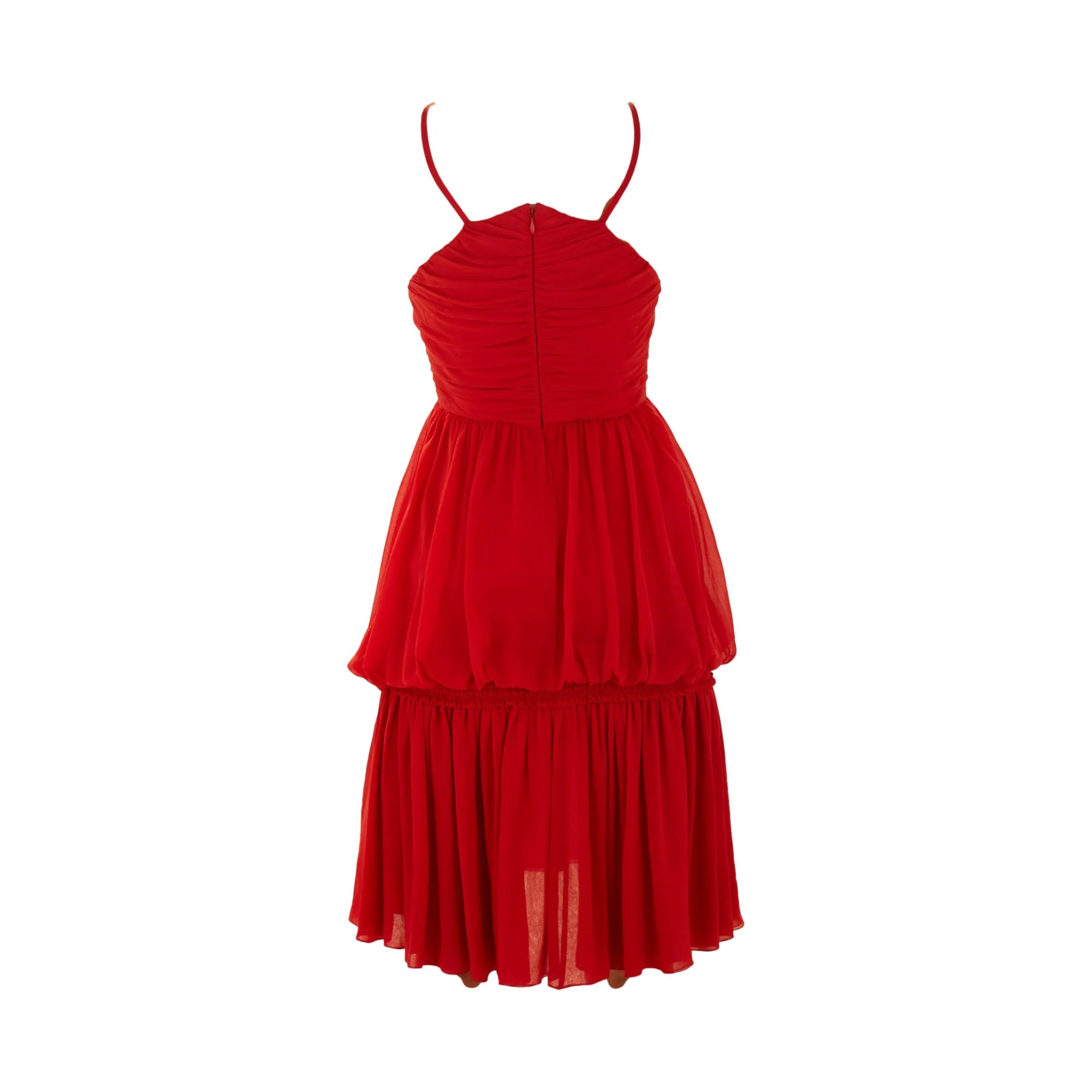Chanel Red Tiered Babydoll Dress - Image 2