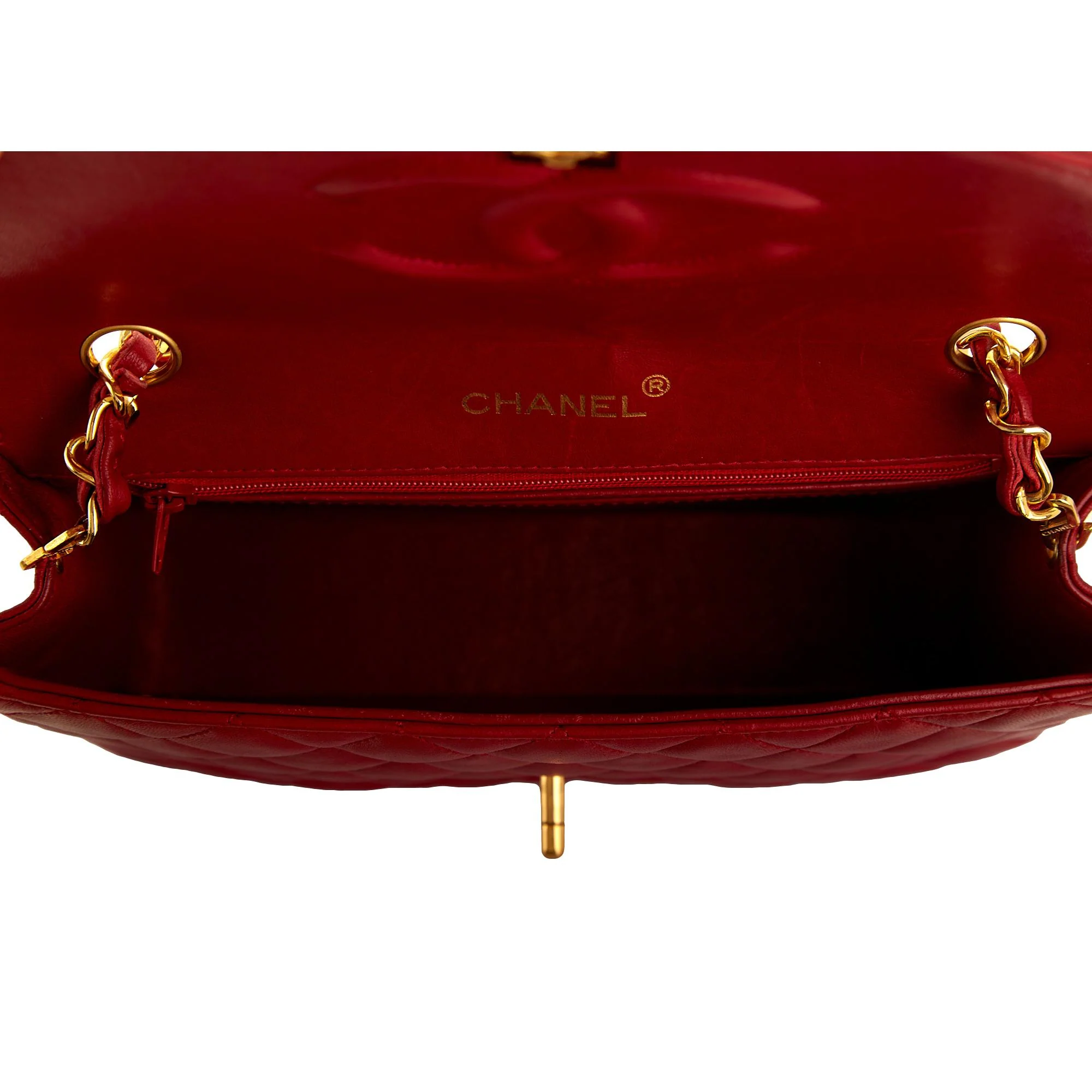 Chanel Red Turnlock Flap Shoulder Bag - Image 6