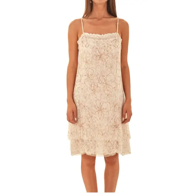 Chanel '04 Silk Floral Lace Dress - Image 3