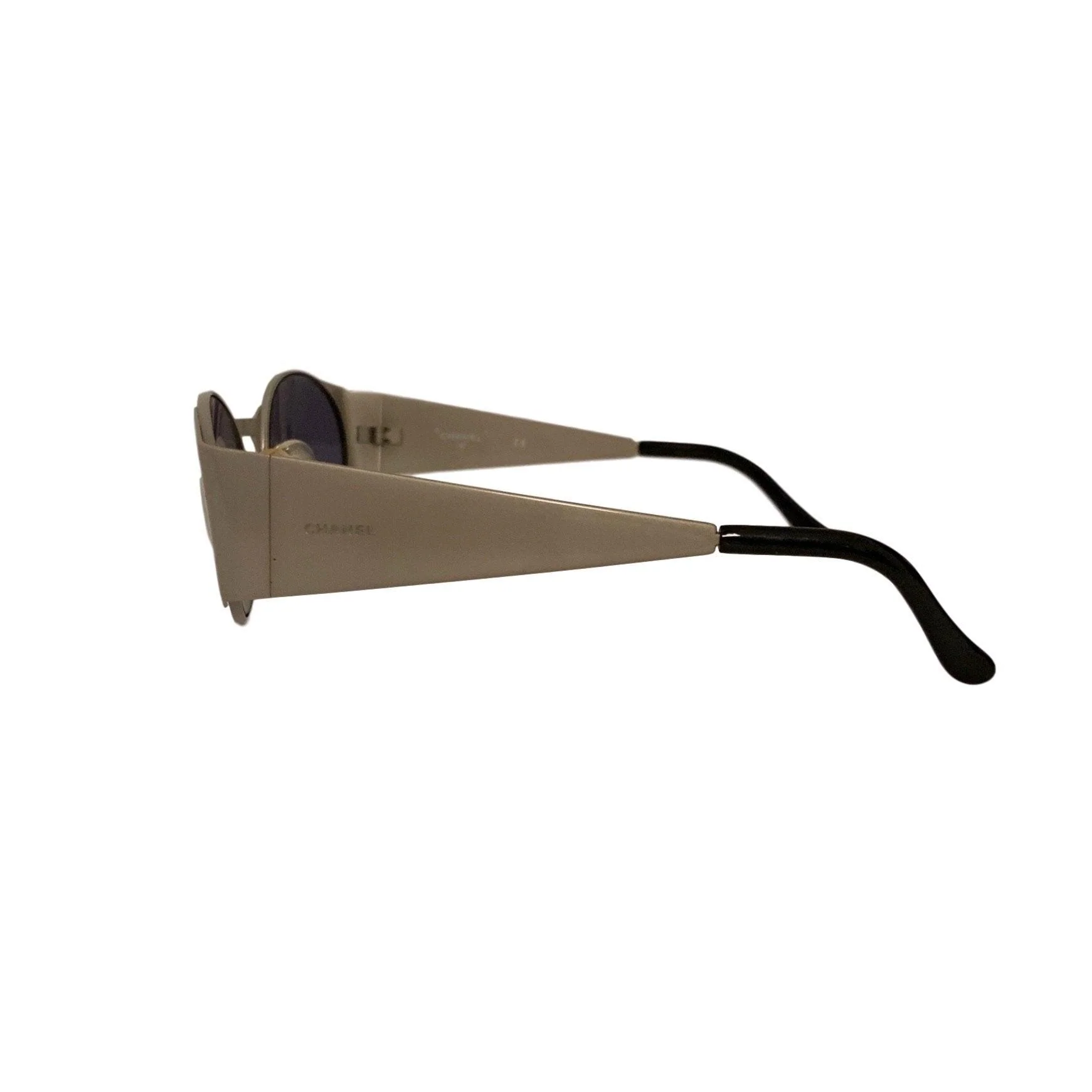Chanel Silver Metal Mod Frame Sunglasses