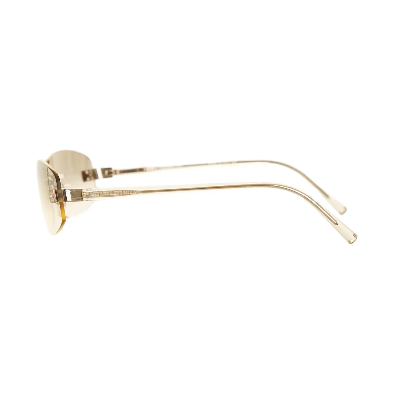 Chanel Silver Rimless Logo Sunglasses - Image 3
