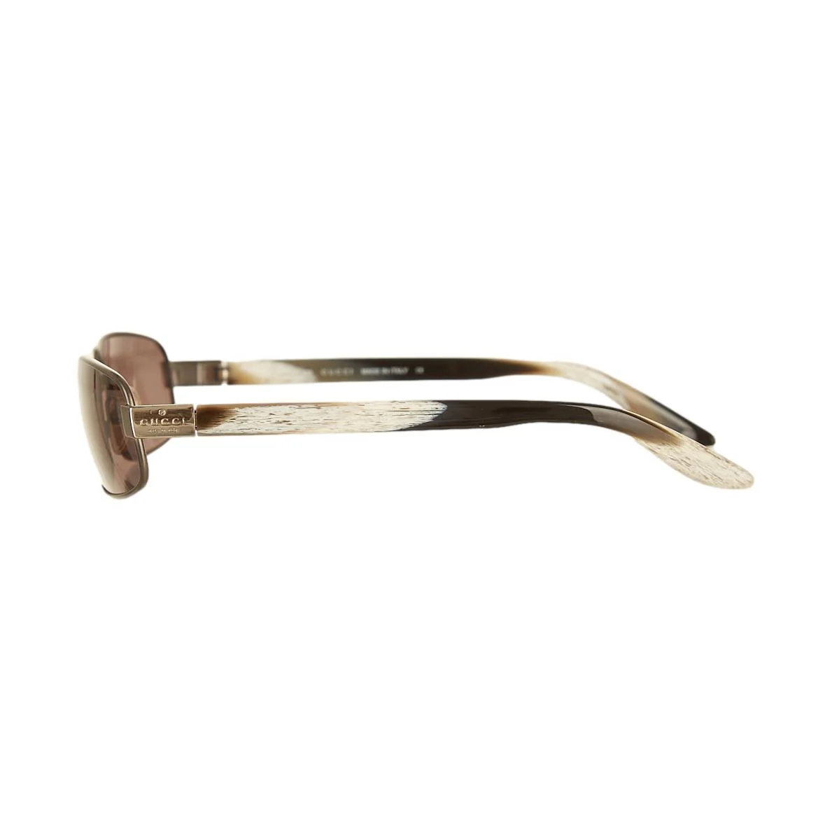 Gucci Grey Logo Micro Sunglasses - Image 3