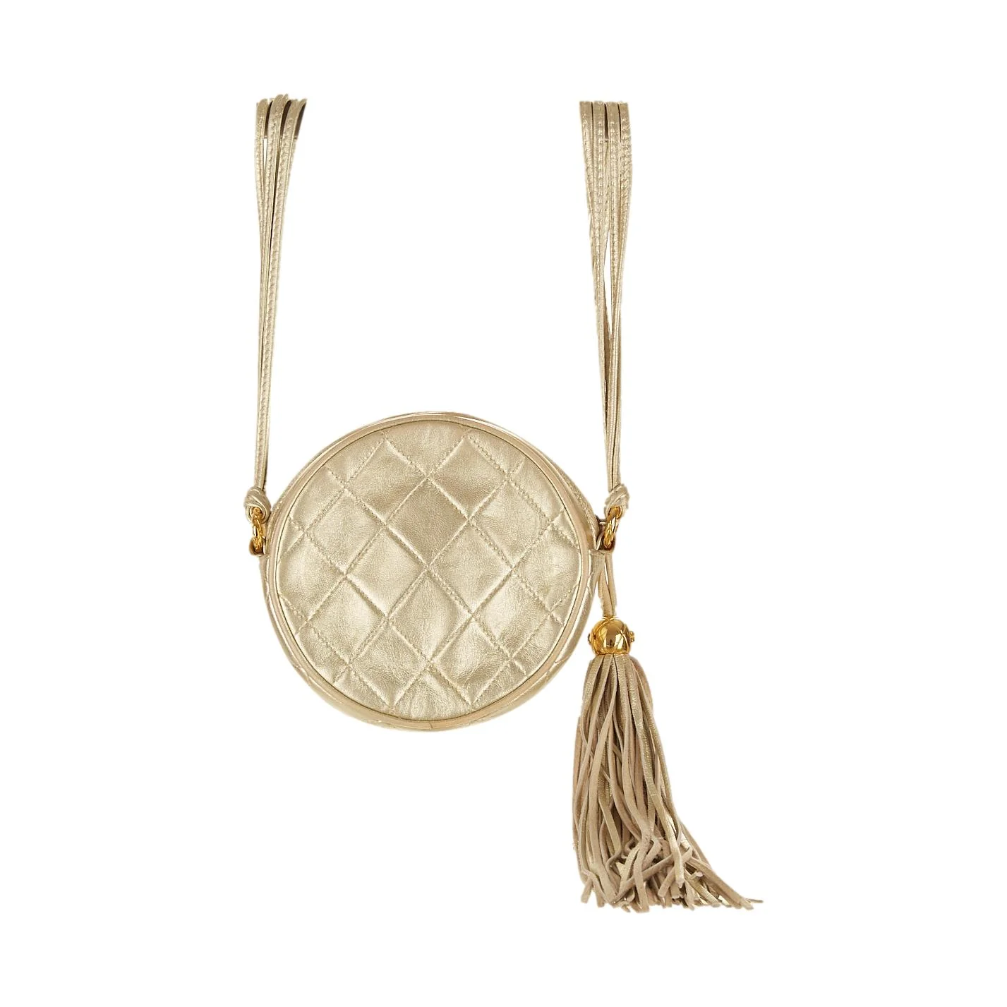 Chanel Gold Round Logo Mini Shoulder Bag - Image 2
