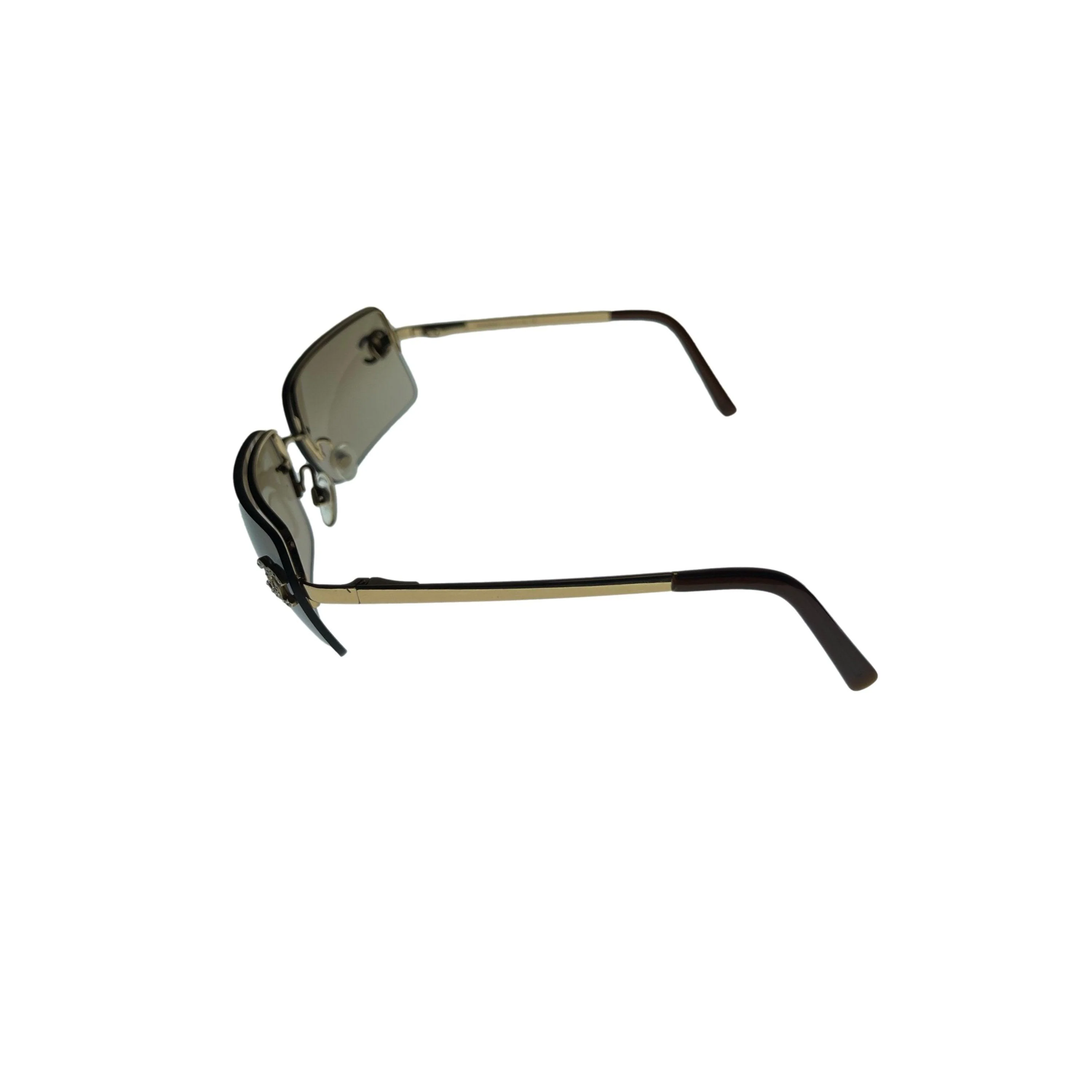 Chanel Smoke Logo Rimless Sunglasses - Image 2