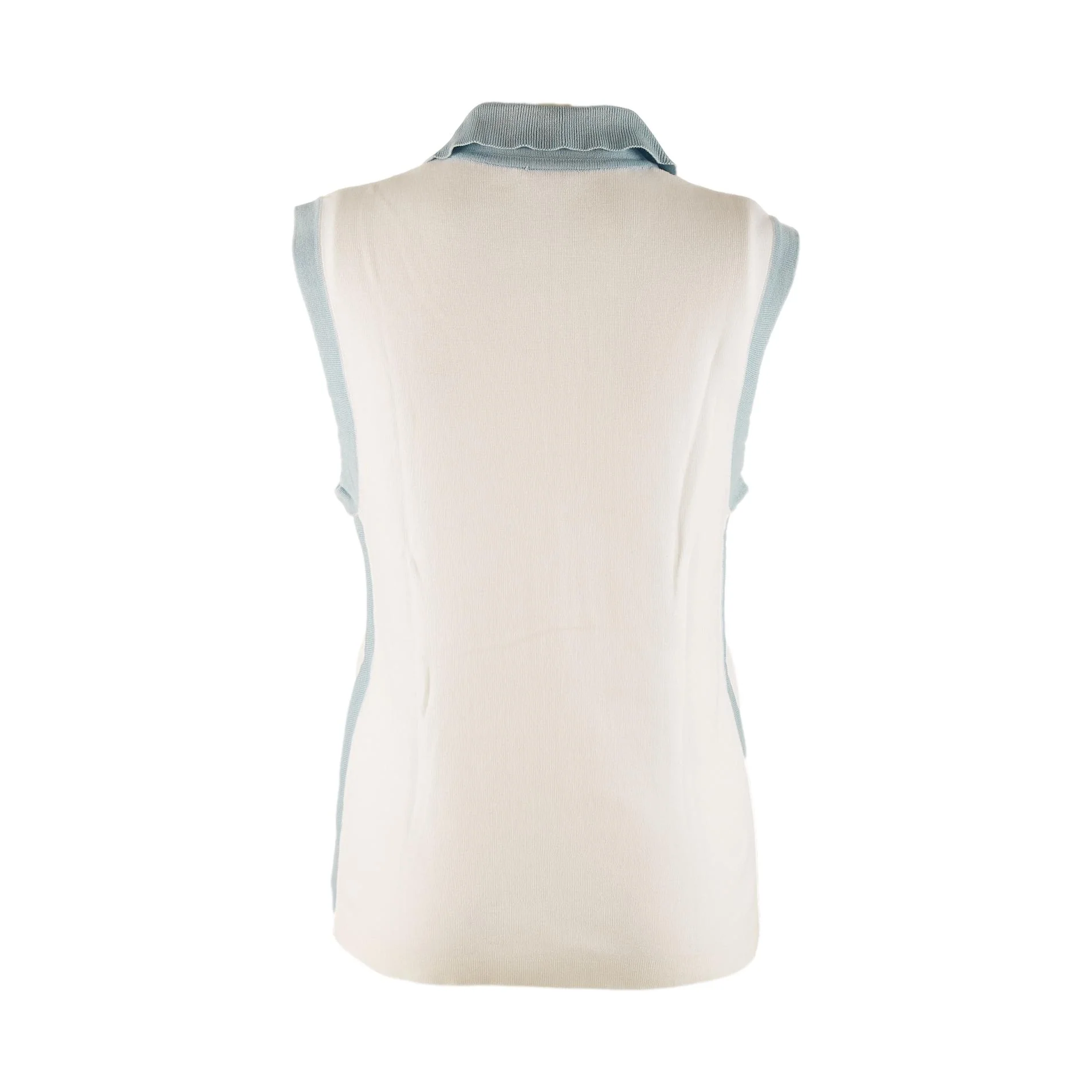 Chanel Sport Baby Blue Zipper Vest - Image 2
