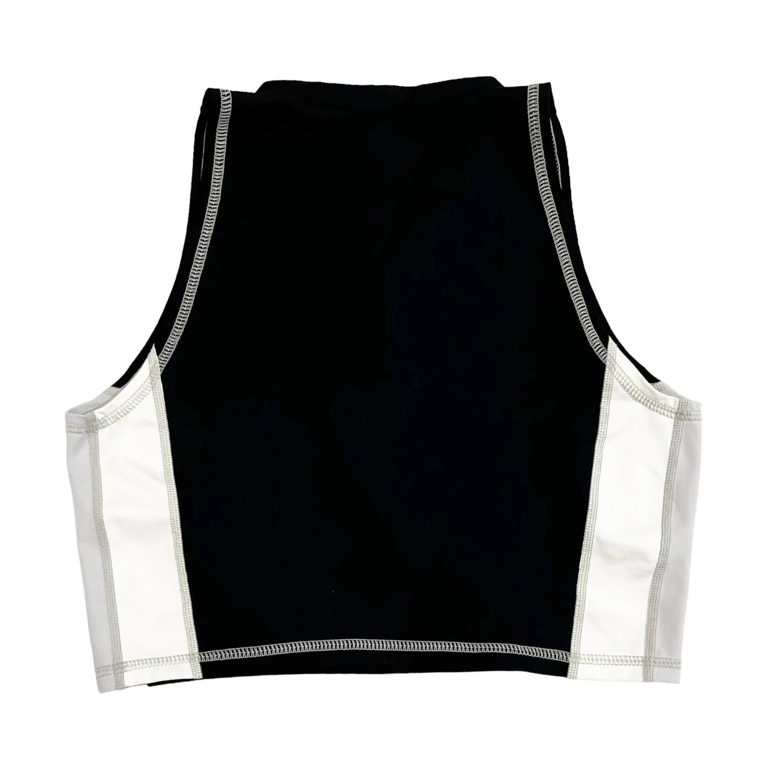 Chanel Sport Black Crop Zip Tank - Image 2