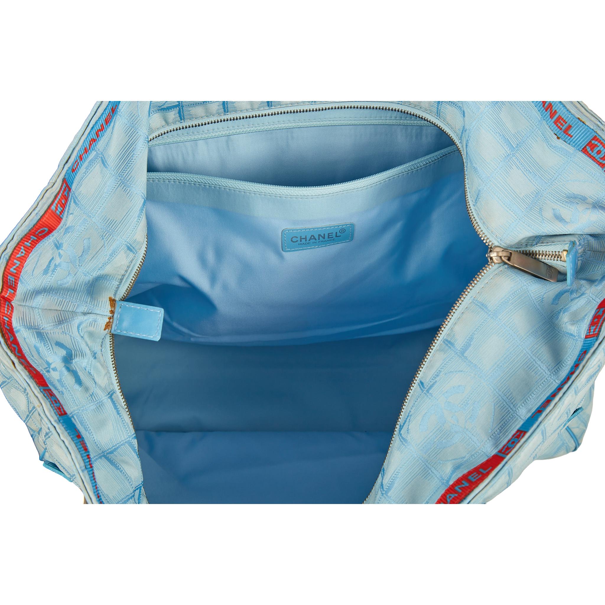 Chanel Sport Blue Logo Jumbo Tote - Image 4